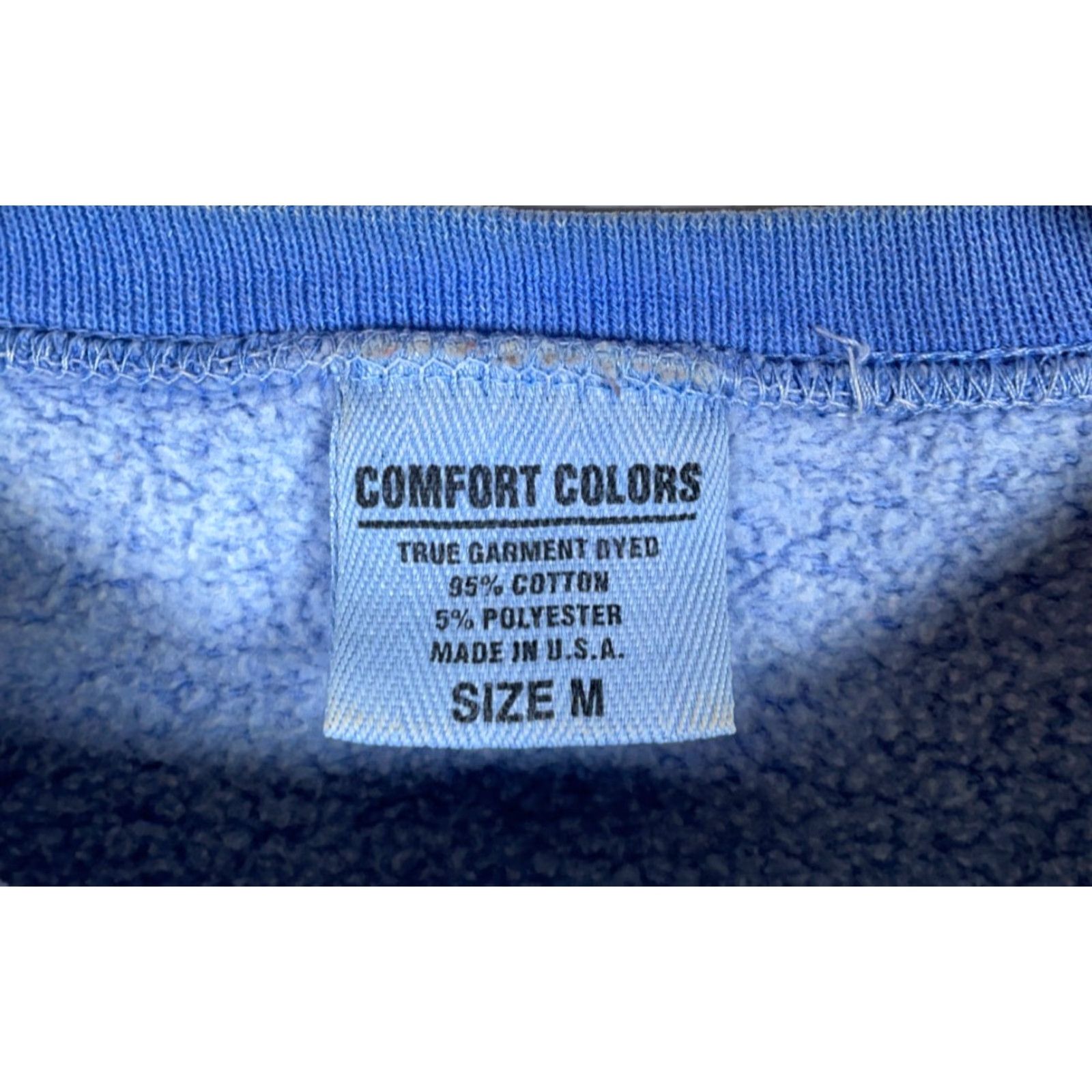 Comfort Colors Comfort Colors Sweatshirt Adult Medium Blue Garment Dyed Martha's Vineyard Graphic Print 90s Preppy Pullover Crew Neck Cotton Poly Fleece Size US M / EU 48-50 / 2 - 3 Thumbnail