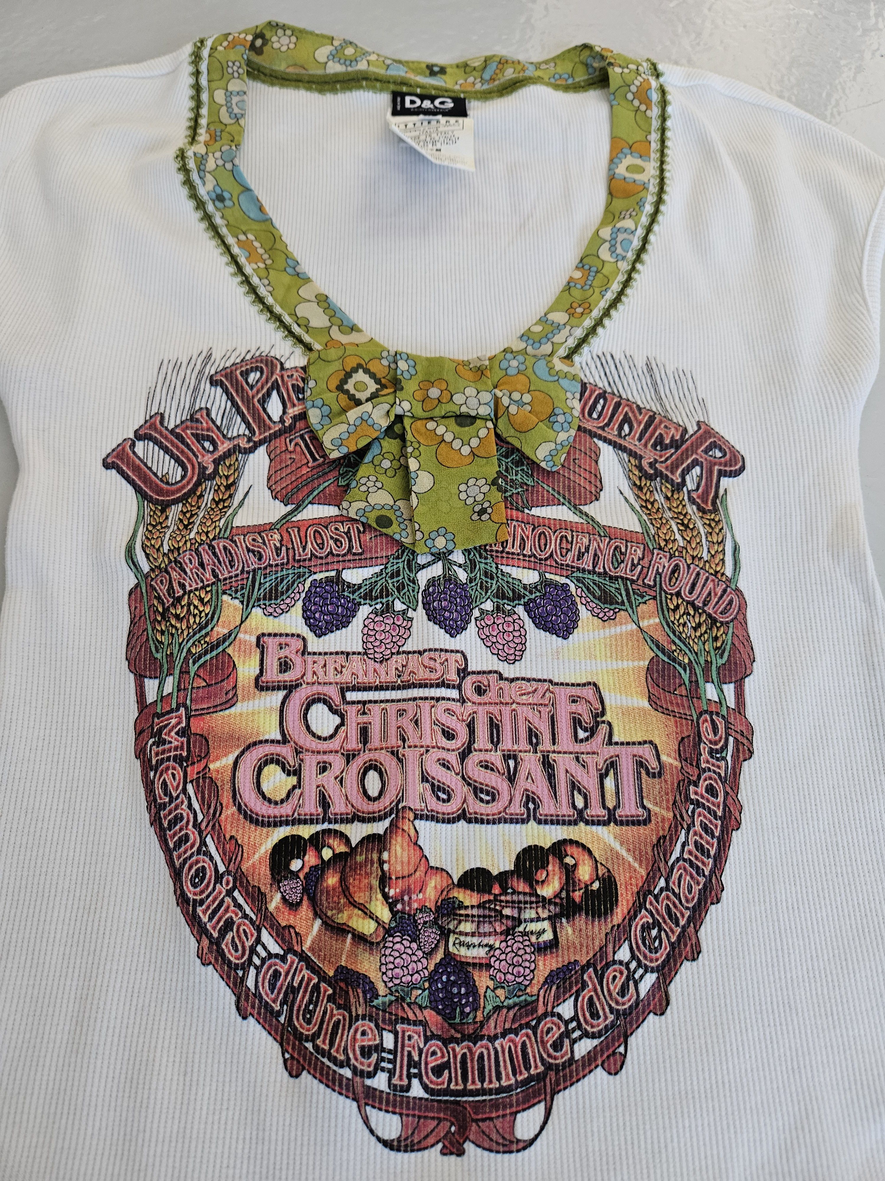 Dolce & Gabbana Archive y2k Dolce Gabbana Christine Croissant ribbed top Size XS / US 0-2 / IT 36-38 - 3 Thumbnail
