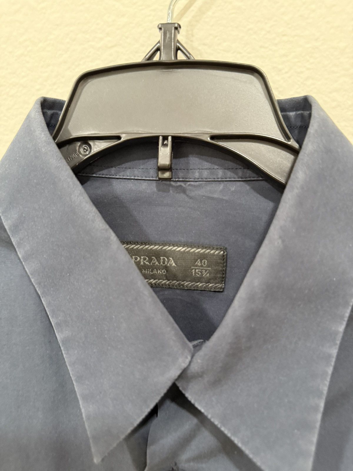 Prada Vintage Prada Navy Button Up Size US M / EU 48-50 / 2 - 2 Thumbnail