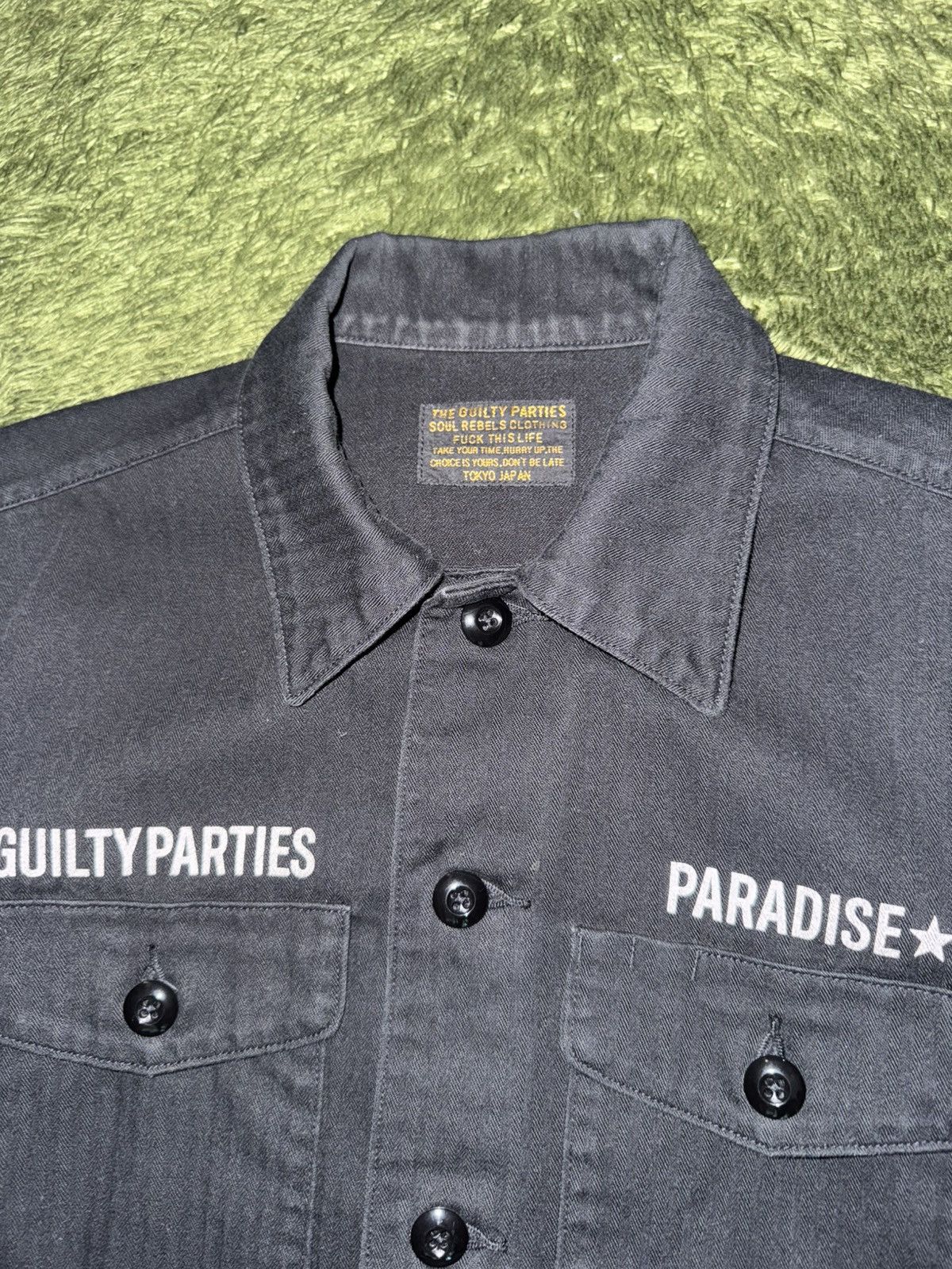 Wacko Maria [S] WACKO MARIA Herringbone Pocket Shirt Black Size US S / EU 44-46 / 1 - 3 Thumbnail