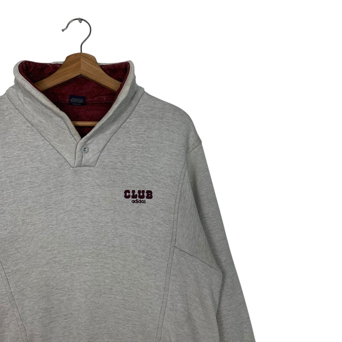 Adidas ADIDAS CLUB Embroidery Logo Fleece Lined Sweatshirt 1567-C70 Size US M / EU 48-50 / 2 - 4 Thumbnail