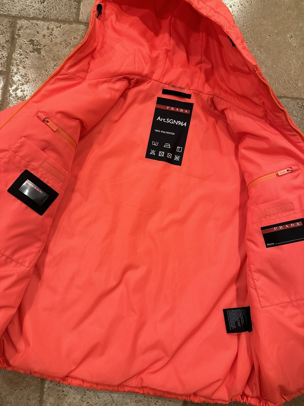 Prada Prada Linea Logo Stripe Linea Rossa 2018 Tech Orange Jacket Size US M / EU 48-50 / 2 - 8 Thumbnail