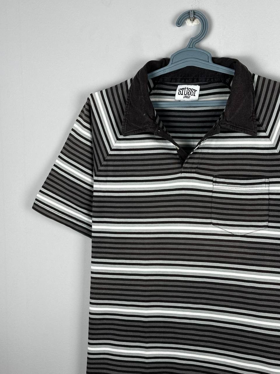 Stussy Stussy Vintage Striped Rare Streetwear Polo T Shirt Size US L / EU 52-54 / 3 - 3 Thumbnail
