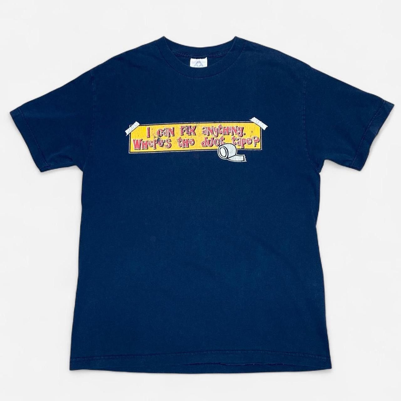 AAA Vintage I can fix anything where’s the duck tape? navy tee Size US L / EU 52-54 / 3 - 2 Thumbnail