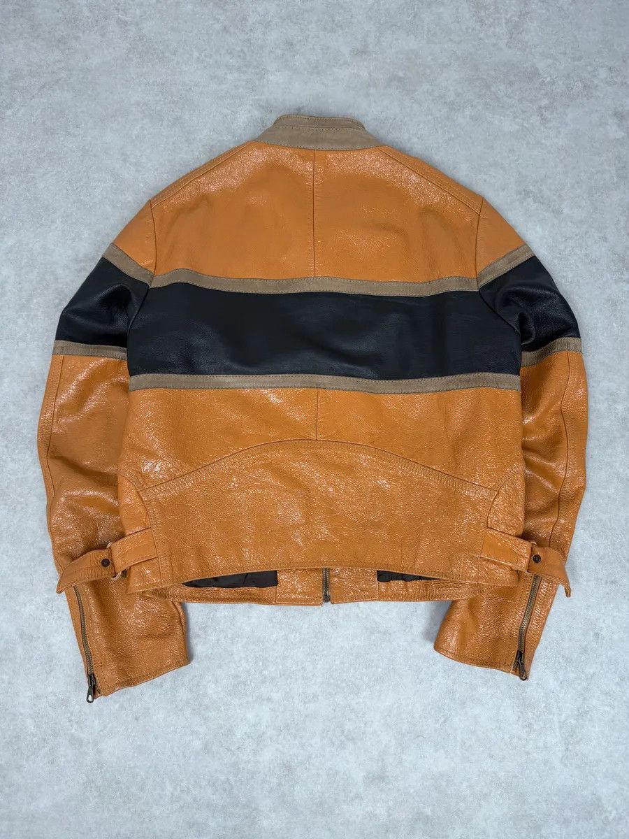 Dolce & Gabbana AW2001 Dolce & Gabbana Orange Prototype Leather Satin Jacket Size US M / EU 48-50 / 2 - 2 Thumbnail