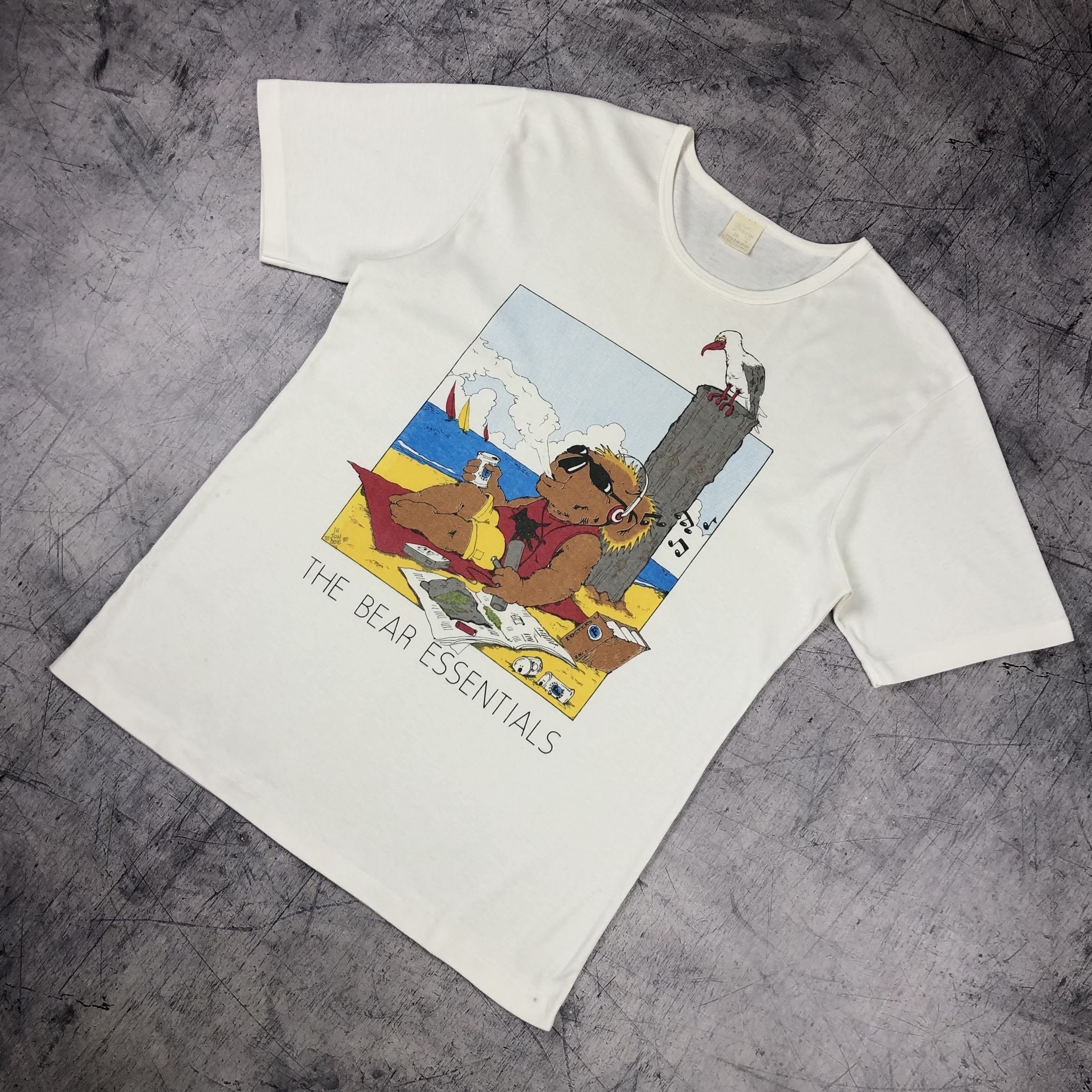 Vintage 90s Bear Smoke Weed 420 Foster Beer Dope Vintage Tee Size US M / EU 48-50 / 2 - 10 Thumbnail