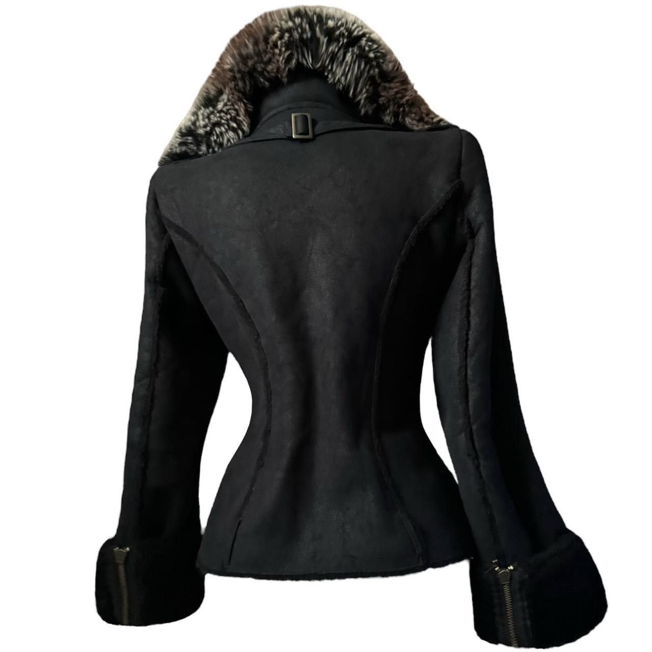 Vintage Penny Lane biker jacket with an asymmetrical zipper fur Size S / US 4 / IT 40 - 3 Thumbnail