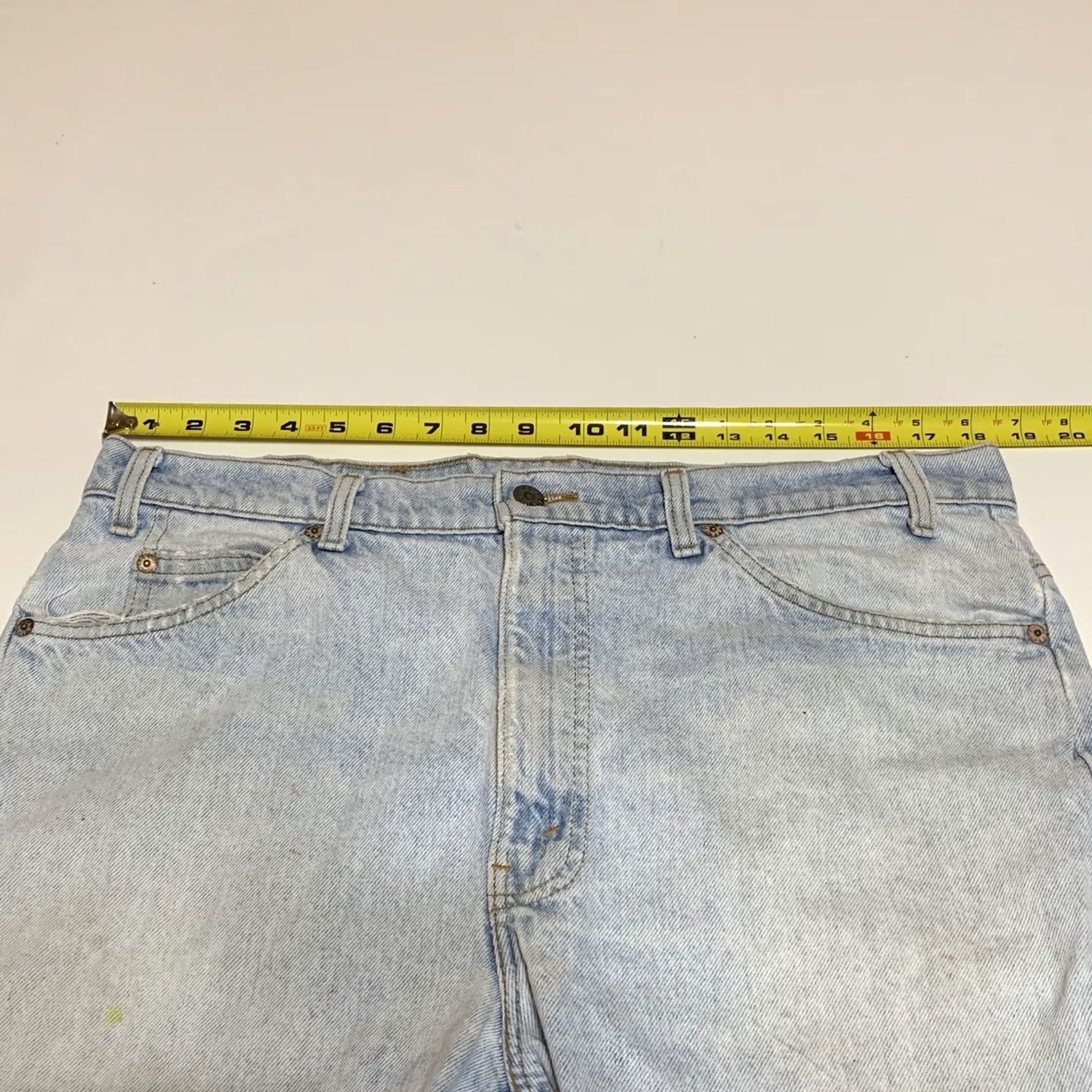 Levi's VINTAGE Levi's 505 Jeans Mens Regular Fit Blue Distressed Orange Tab 36x33 Straight Belts Loops USA 80s 90s Mens Size US 36 / EU 52 - 3 Thumbnail