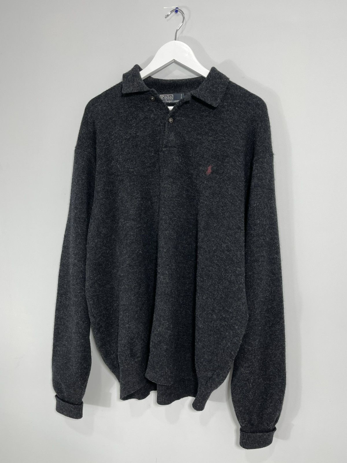 Polo Ralph Lauren Vintage Polo Ralph Lauren Collared Lambs Wool Polo Sweater Size US XXL / EU 58 / 5 - 4 Thumbnail