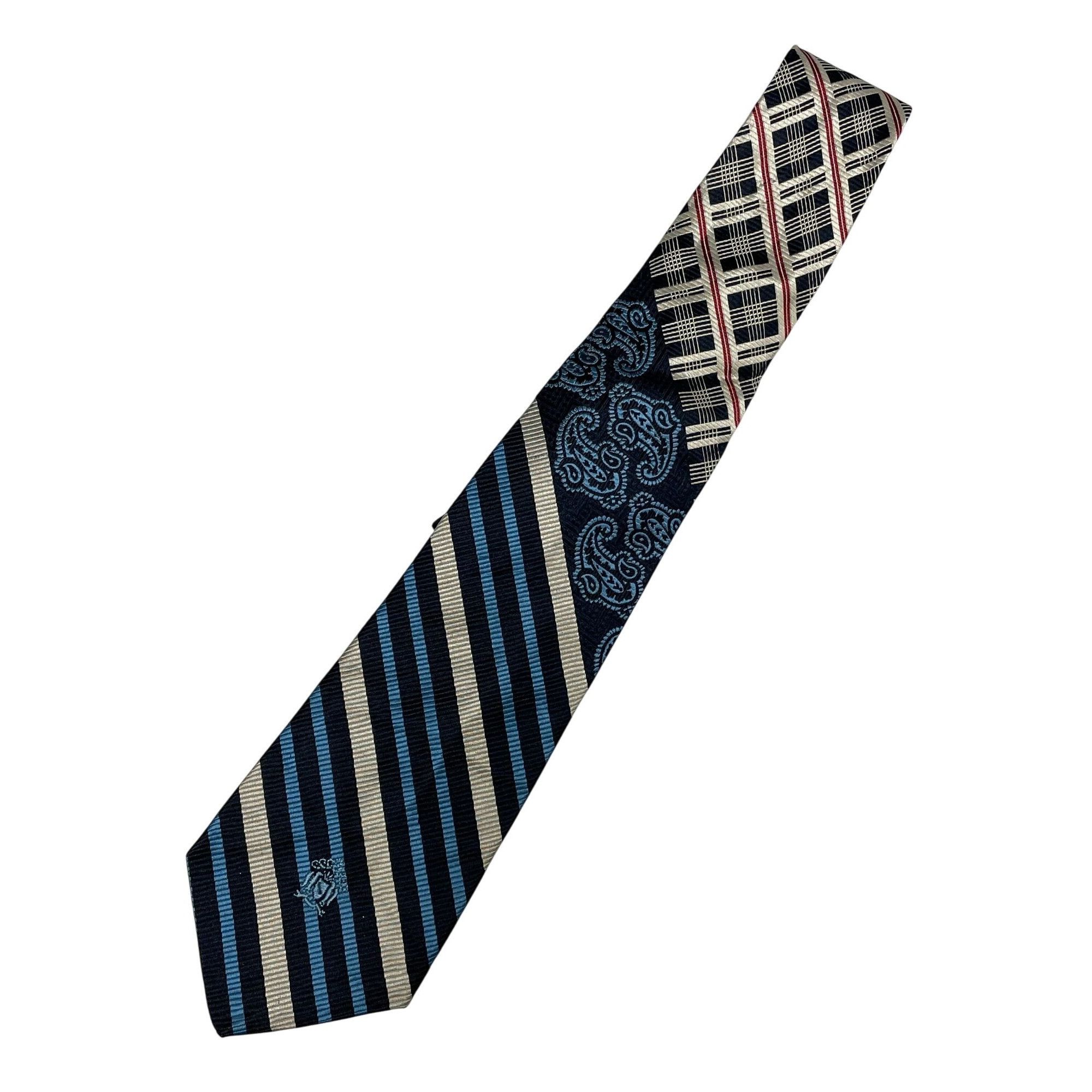 Oleg Cassini Vtg Hughes & Hatcher Oleg Cassini Blue Silver Crest Logo Tie Size ONE SIZE - 2 Thumbnail