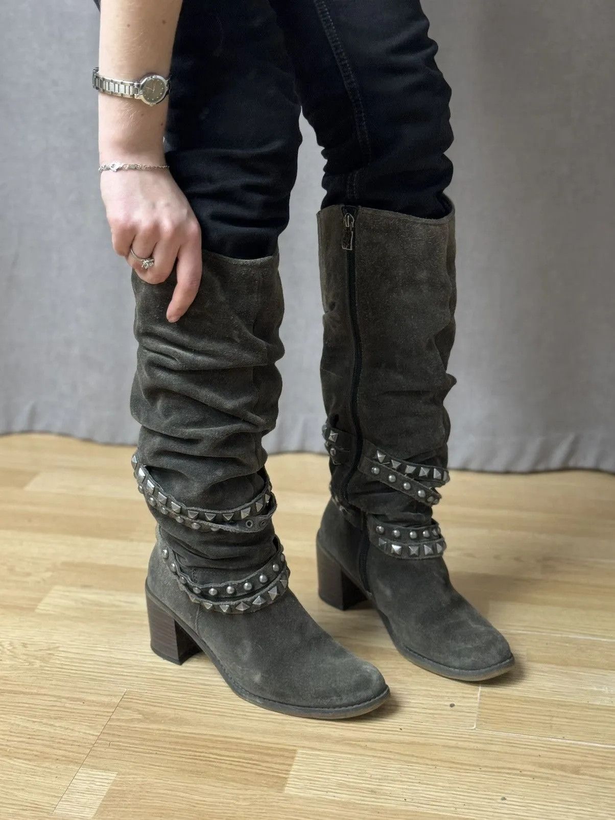A.S.98 Real Leather Hight Heels Boots Avantgarde Y2K Size US 9 / IT 39 - 2 Thumbnail