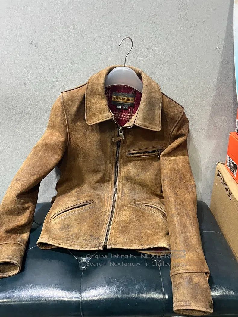 Schott Schott Oil-soaked motorcycle leather jacket Size US XS / EU 42 / 0 - 4 Thumbnail