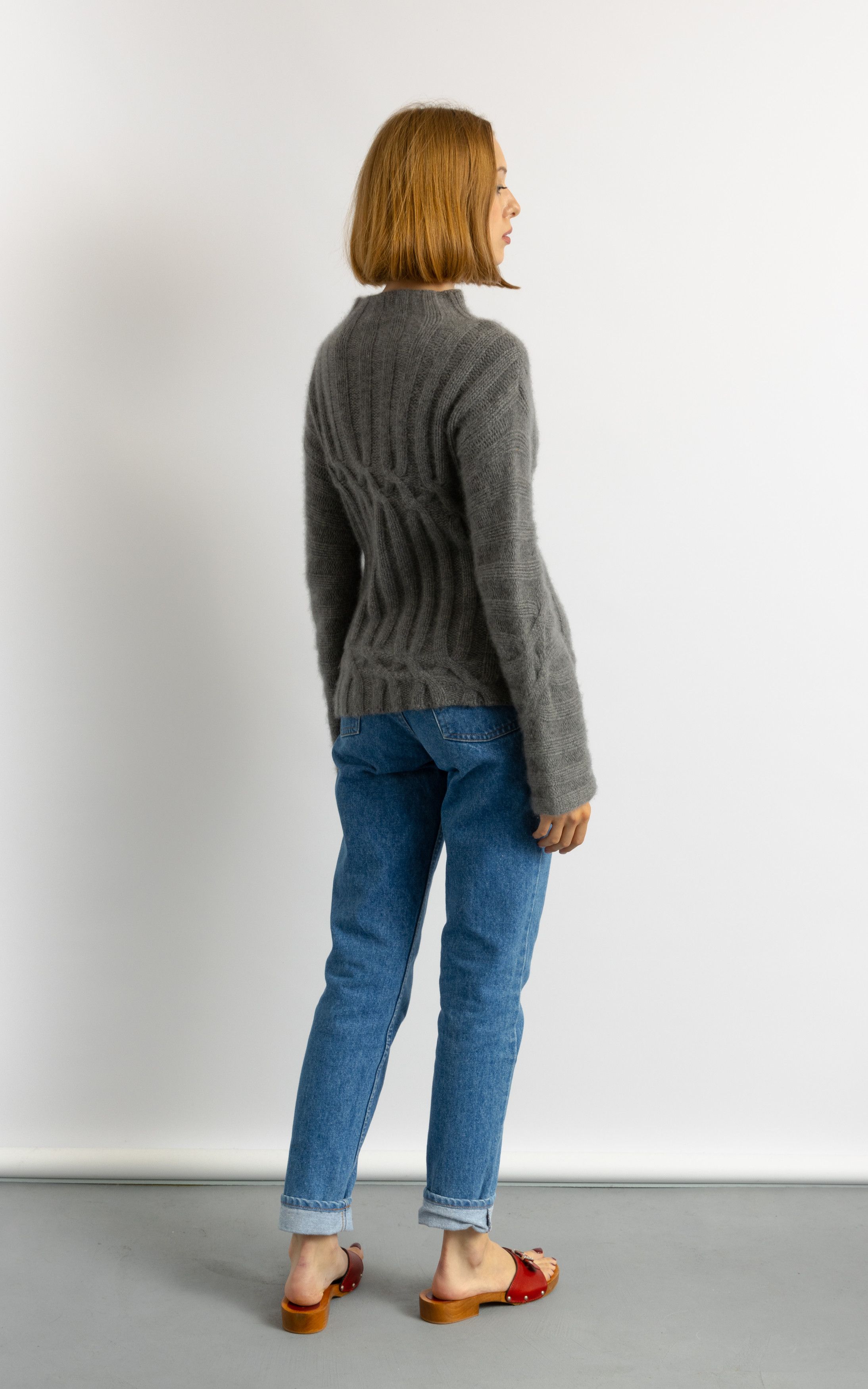 Brioni Womens Jumper Brioni Grey Jumper Cashmere Sweater 6020 Size S / US 4 / IT 40 - 6 Thumbnail
