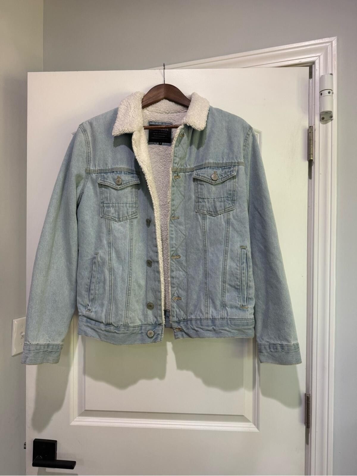 7Diamonds 7 Diamonds Light Blue Denim Sherpa Jacket Size US M / EU 48-50 / 2 - 2 Thumbnail