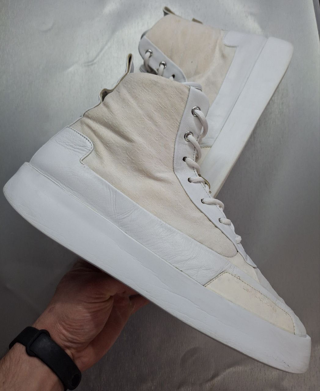 Handmade Leandro Lopes Mid Top Handmade Leather Sneakers Size US 11.5 / EU 44-45 - 1 Thumbnail