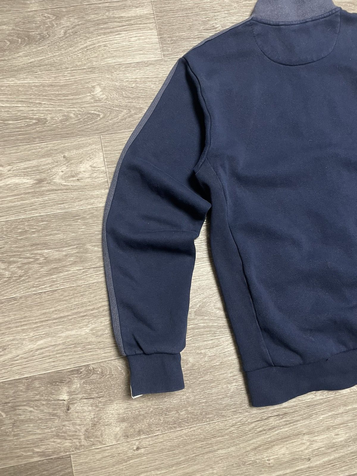 Adidas Vintage Adidas 3-Stripe Cotton Track Jacket Navy Blue Y2K Size US S / EU 44-46 / 1 - 16 Thumbnail
