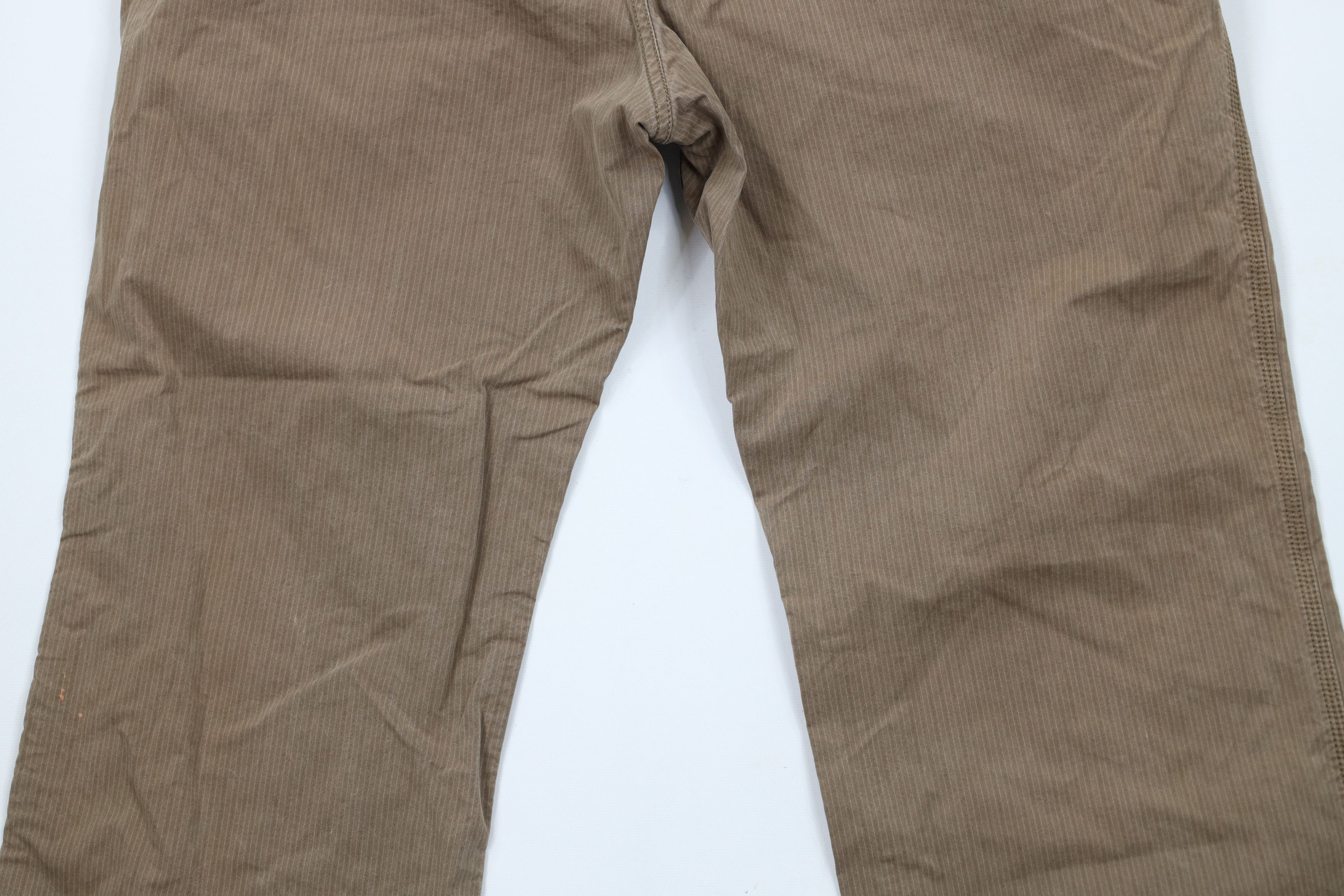 Gap × Vintage Vintage Gap Pinstriped Wide Leg Bootcut Chino Pants Brown Size US 38 / EU 54 - 12 Thumbnail