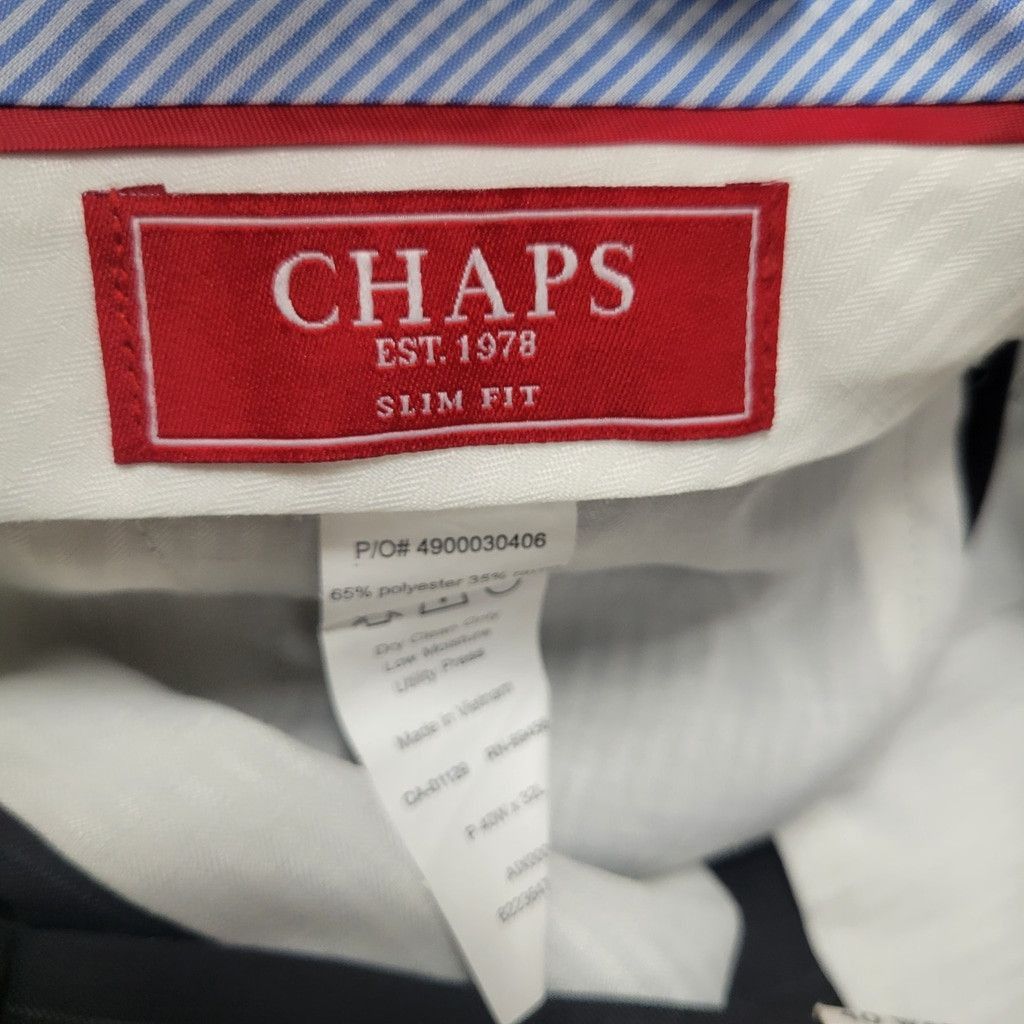 Chaps CHAPS Men's Slim Fit Black Pinstripe Pants 40/32 NWT $100 Size US 40 / EU 56 - 6 Thumbnail