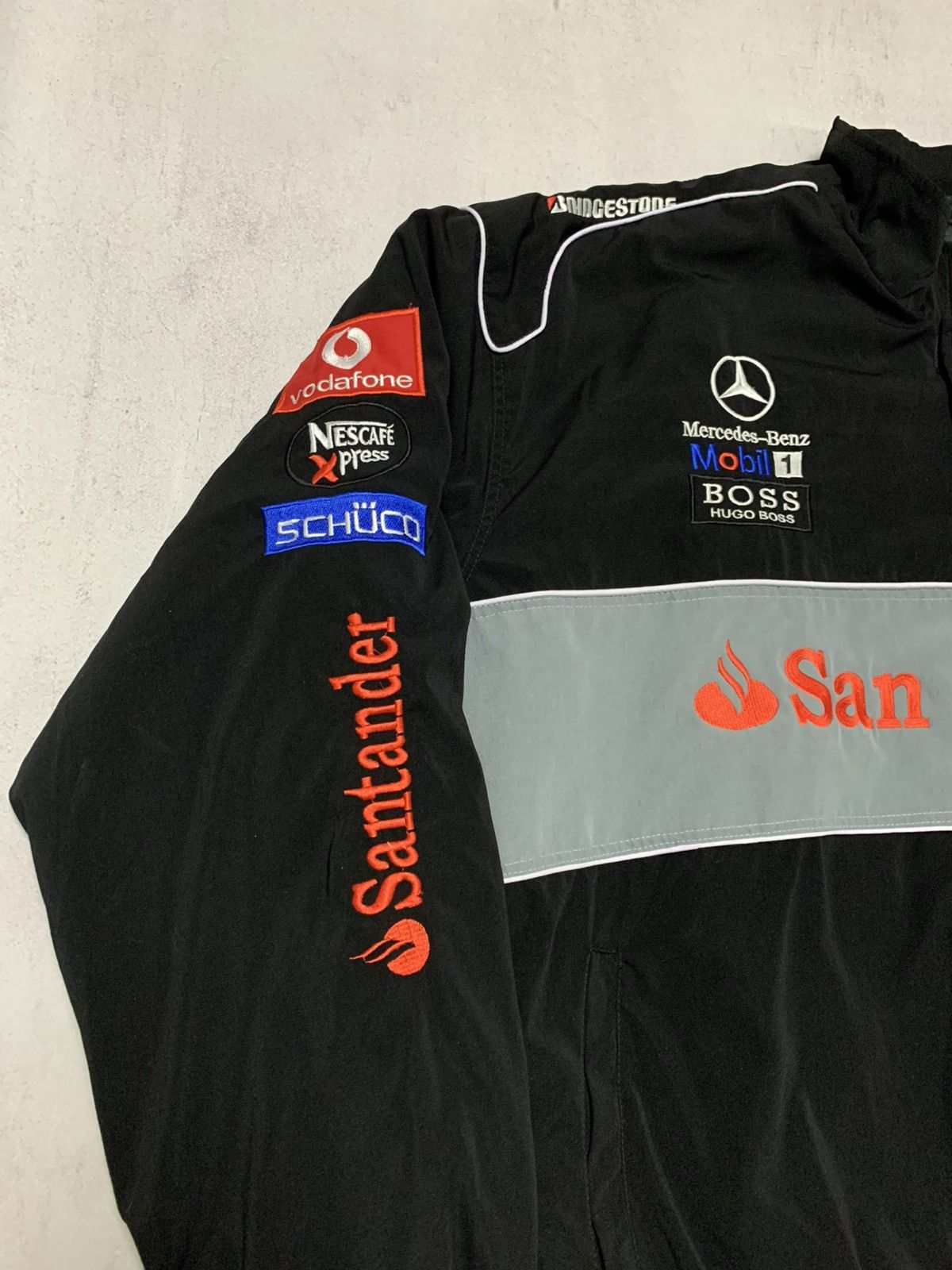 Formula 1 × Mercedes-Benz × Vintage Vintage Mercedes Benz Jacket Bomber Mc Laren Santander F1 Size US XXL / EU 58 / 5 - 3 Thumbnail