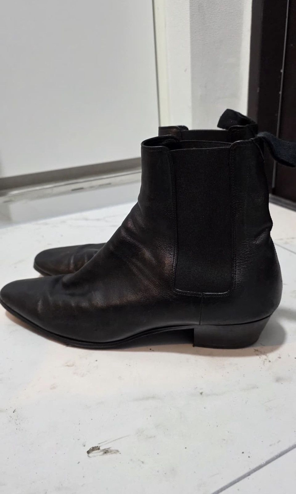 Saint Laurent Paris Vassili Leather Ankle Boots Size US 9 / EU 42 - 1 Thumbnail
