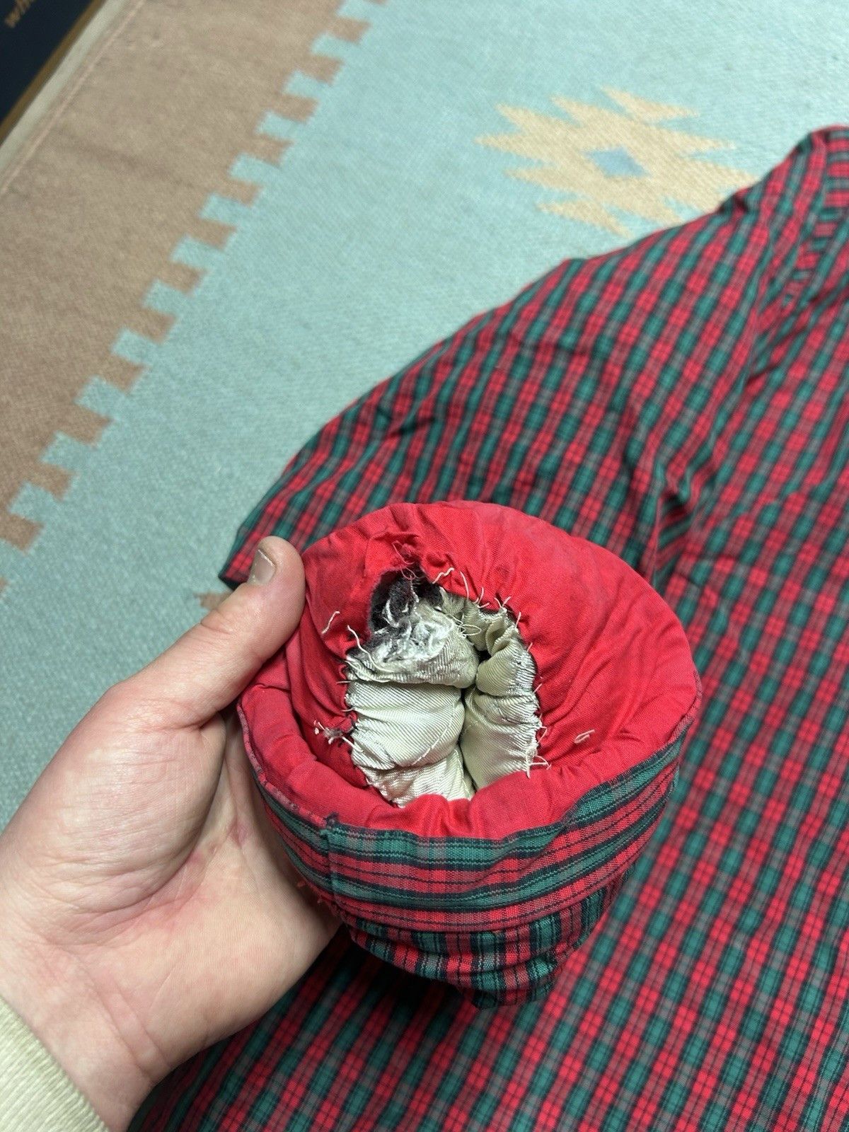 Vintage 50s quilt lined jacket crown zip 3 pocket cotton plaid S/M? Size US M / EU 48-50 / 2 - 9 Thumbnail