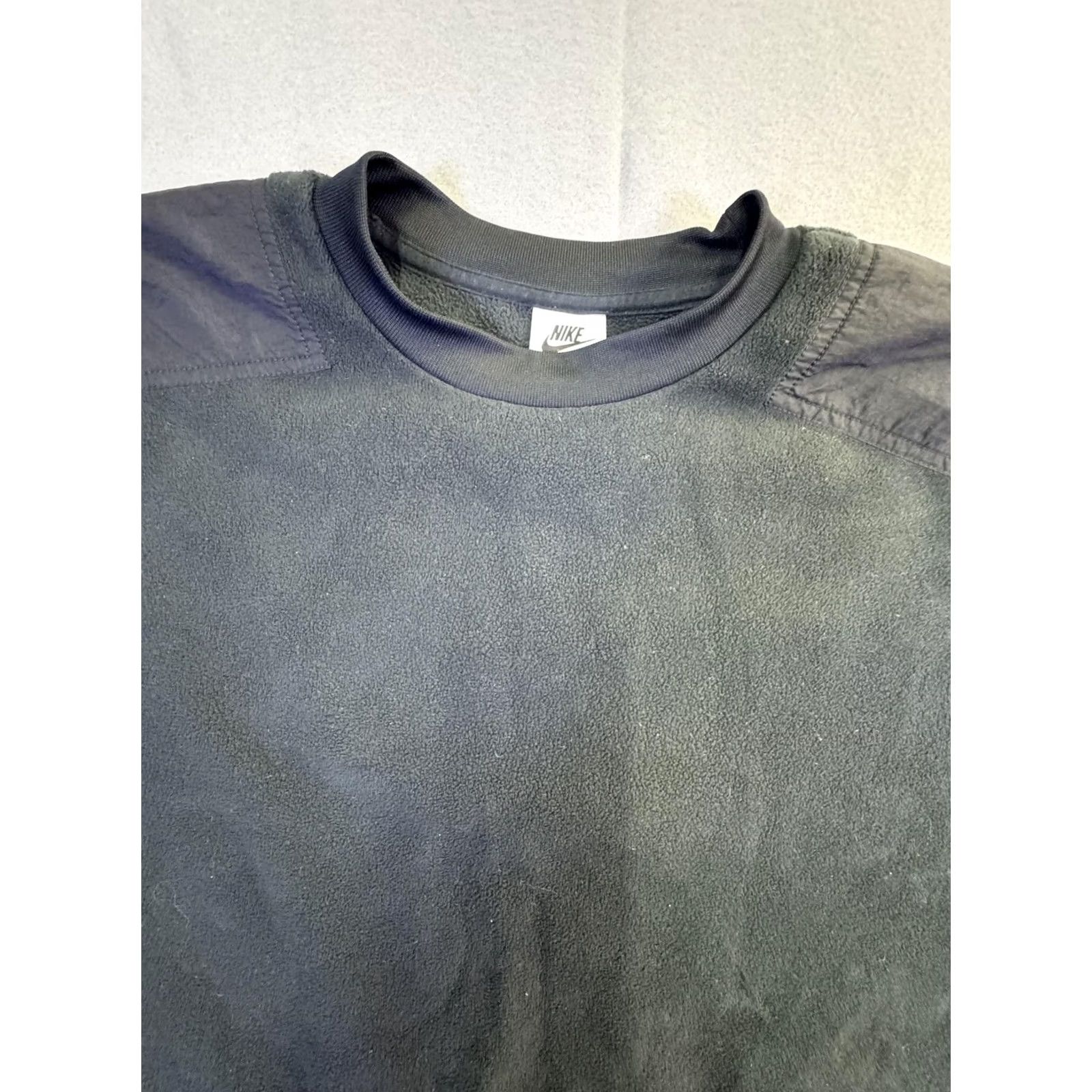 Nike Nike Sweatshirt Mens Large Tall Black Fleece Pullover Kangaroo Pocket Crewneck Size US L / EU 52-54 / 3 - 5 Thumbnail