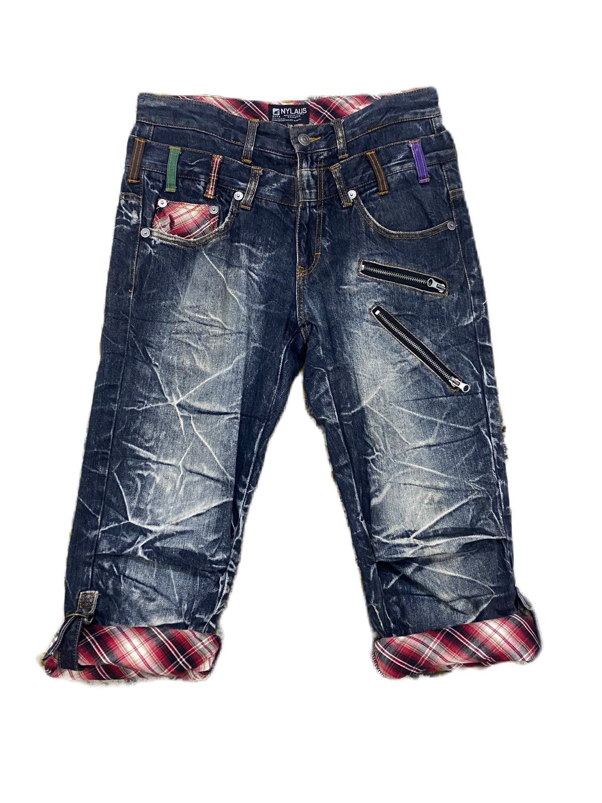 If Six Was Nine NYLAUS ROOT DESIGN DOUBLE WAIST STYLE CROOPED SEDITIONARIES Size US 31 - 7 Thumbnail