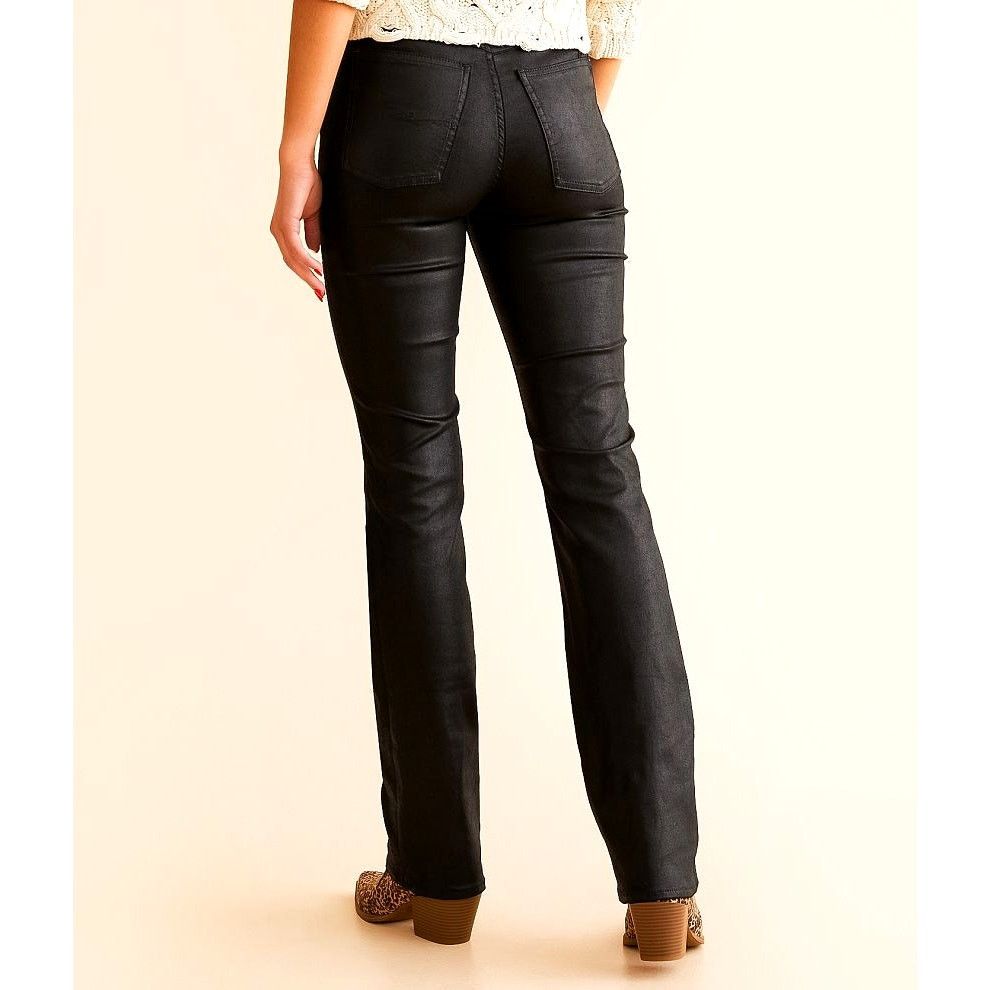 Free People Free People Xena High Rise Straight Coated Jeans Black 25 Size 25" / US 0 / IT 36 - 6 Thumbnail