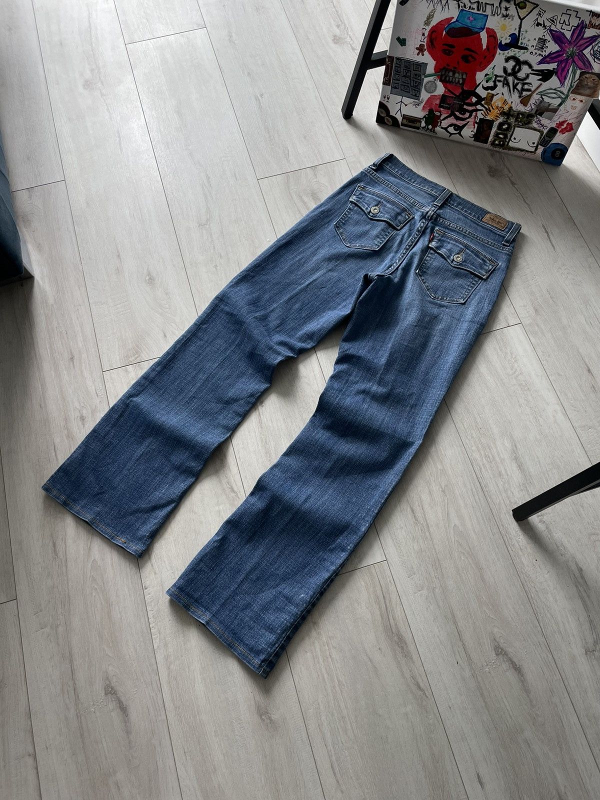 Levi's Vintage Levi's 512 Boot Cut Denim Jeans Y2K Blue Washed Size 25" / US 0 / IT 36 - 3 Thumbnail