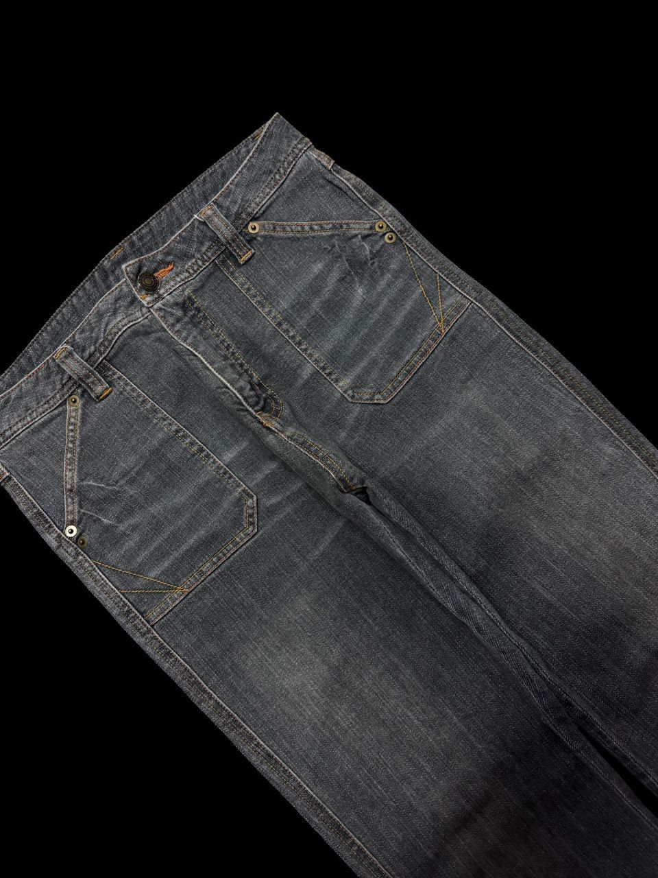 Vintage FLARED Vintage Japanese Bootcut Mudwash Baker Denim Jeans Size US 29 - 6 Thumbnail