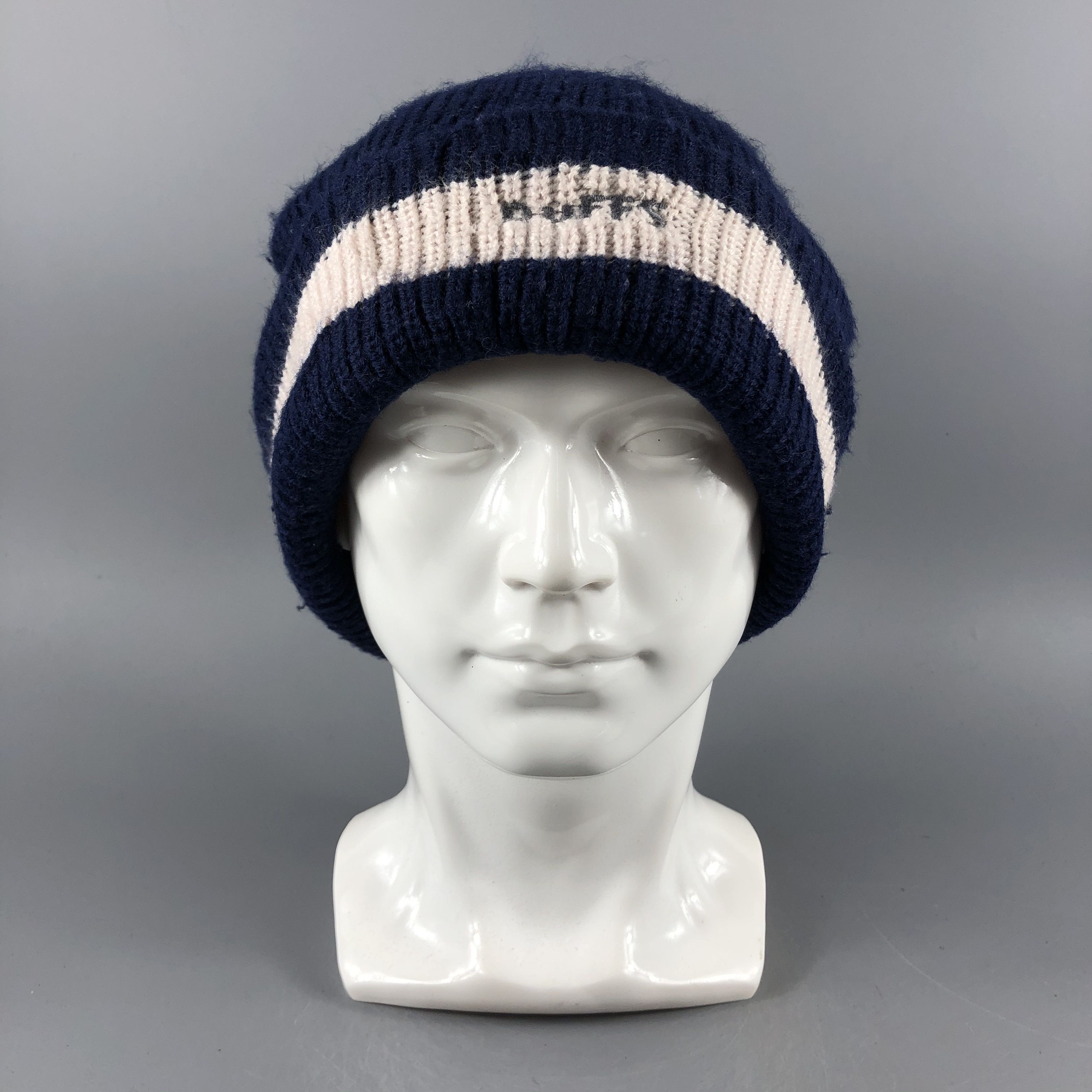 image of Vintage Duffs Hats Slouchy Beanie Stripe Snow Hat B625, Men's