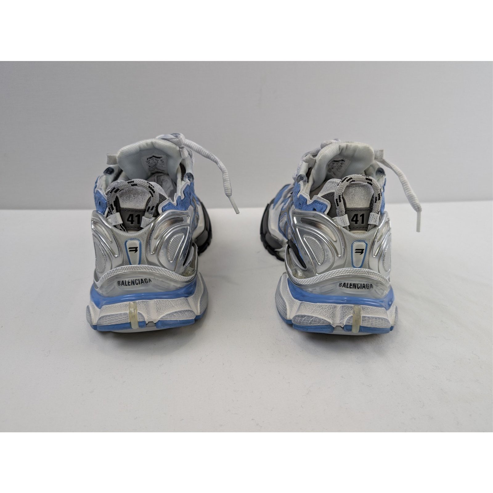 Balenciaga o1rshd1 Q:2 / Nylon Suede Mesh Runner Sneakers in Multicolor Size US 9 / EU 42 - 9 Thumbnail