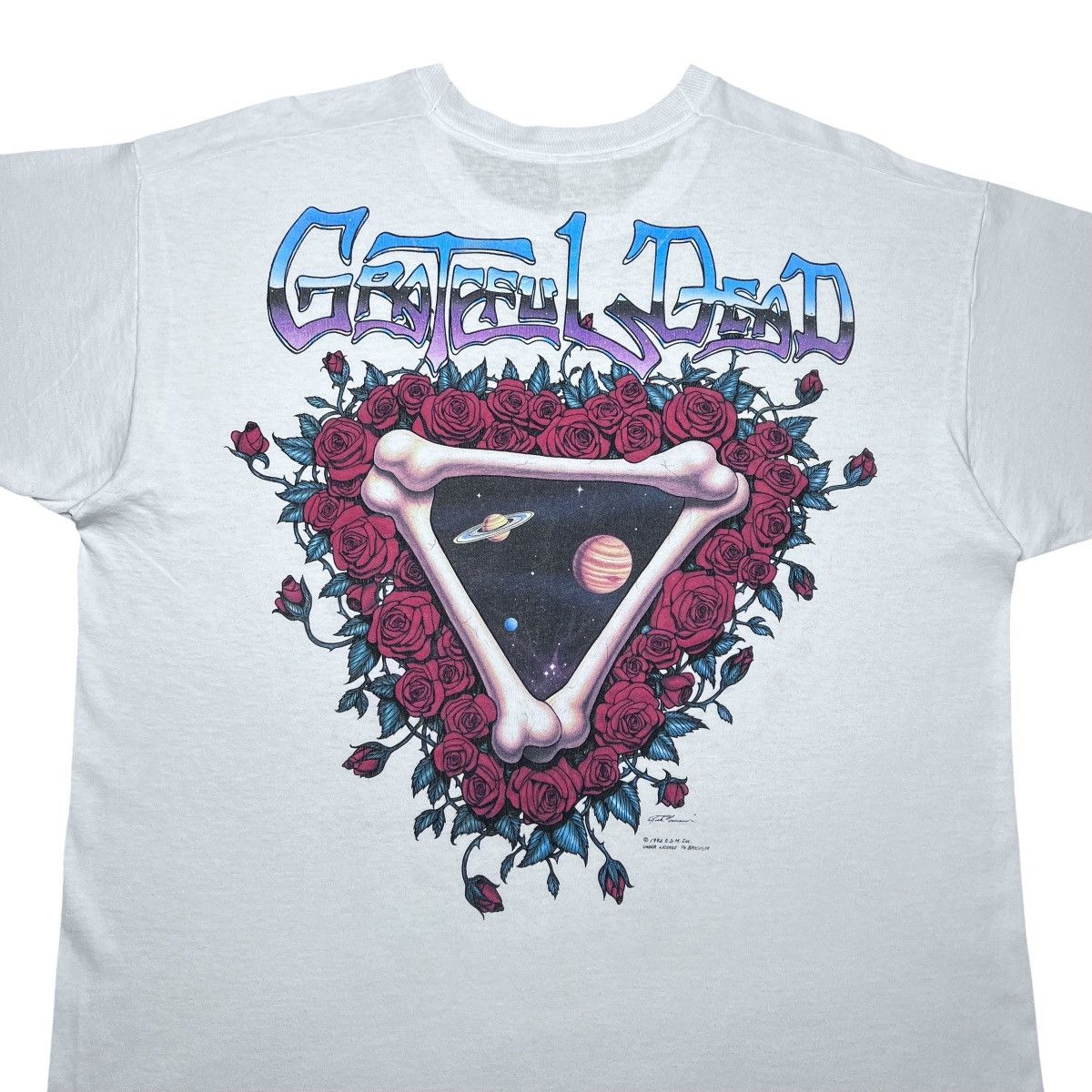 Liquid Blue Vtg 1992 Grateful Dead Space Your Face Space White T-Shirt Size US XL / EU 56 / 4 - 11 Thumbnail