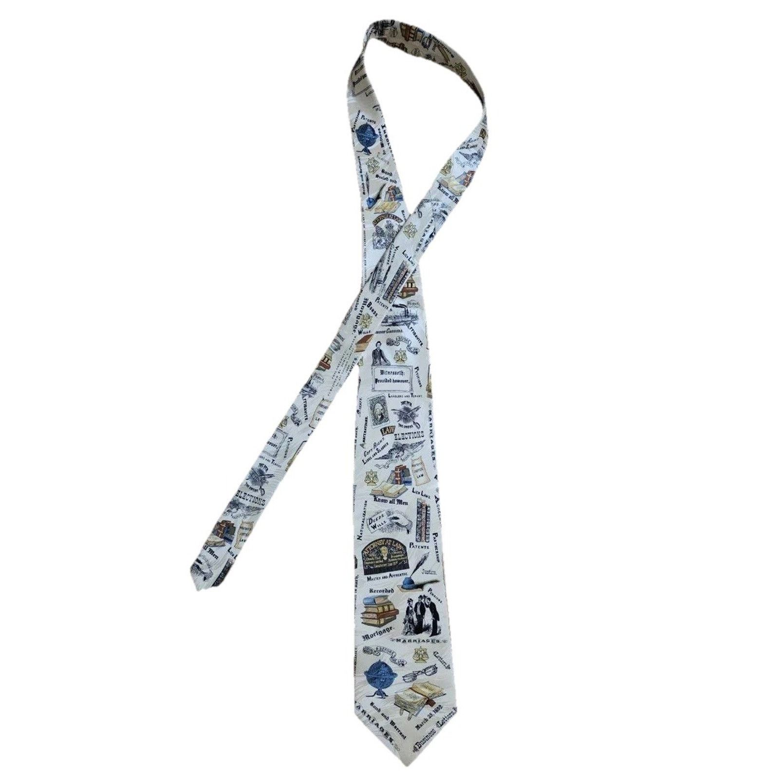 & Other Stories Museum Artifacts 100% Silk Neck Tie A001290 Size 26 - 1 Thumbnail
