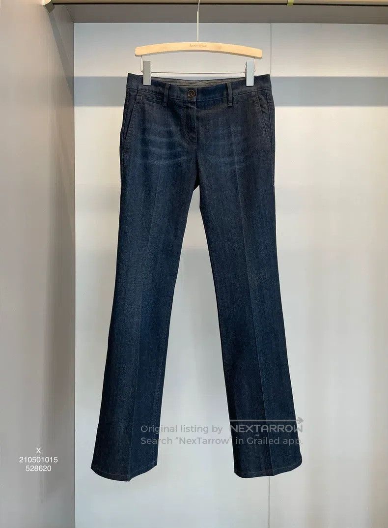 Brunello Cucinelli Brunello Cucinelli Blue Cotton Casual Denim Pants Size 26" / US 2 / IT 38 - 1 Thumbnail
