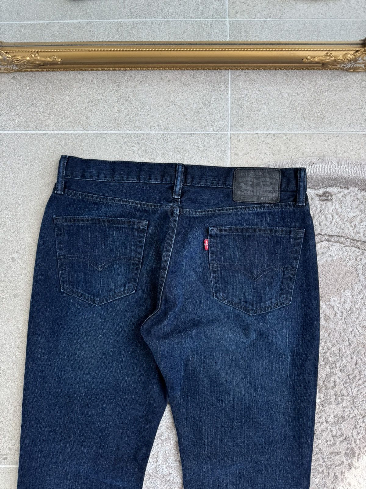 Levi's Levi's 511 Jeans – Dark Indigo Wash – W33 L34 Size US 34 / EU 50 - 3 Thumbnail