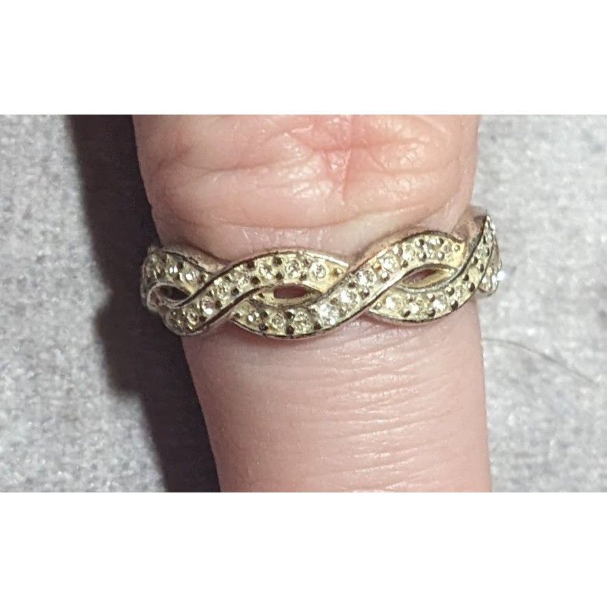 Other Infinity Clear Stoned Silver Tone Ring Size 8 Size ONE SIZE - 12 Thumbnail