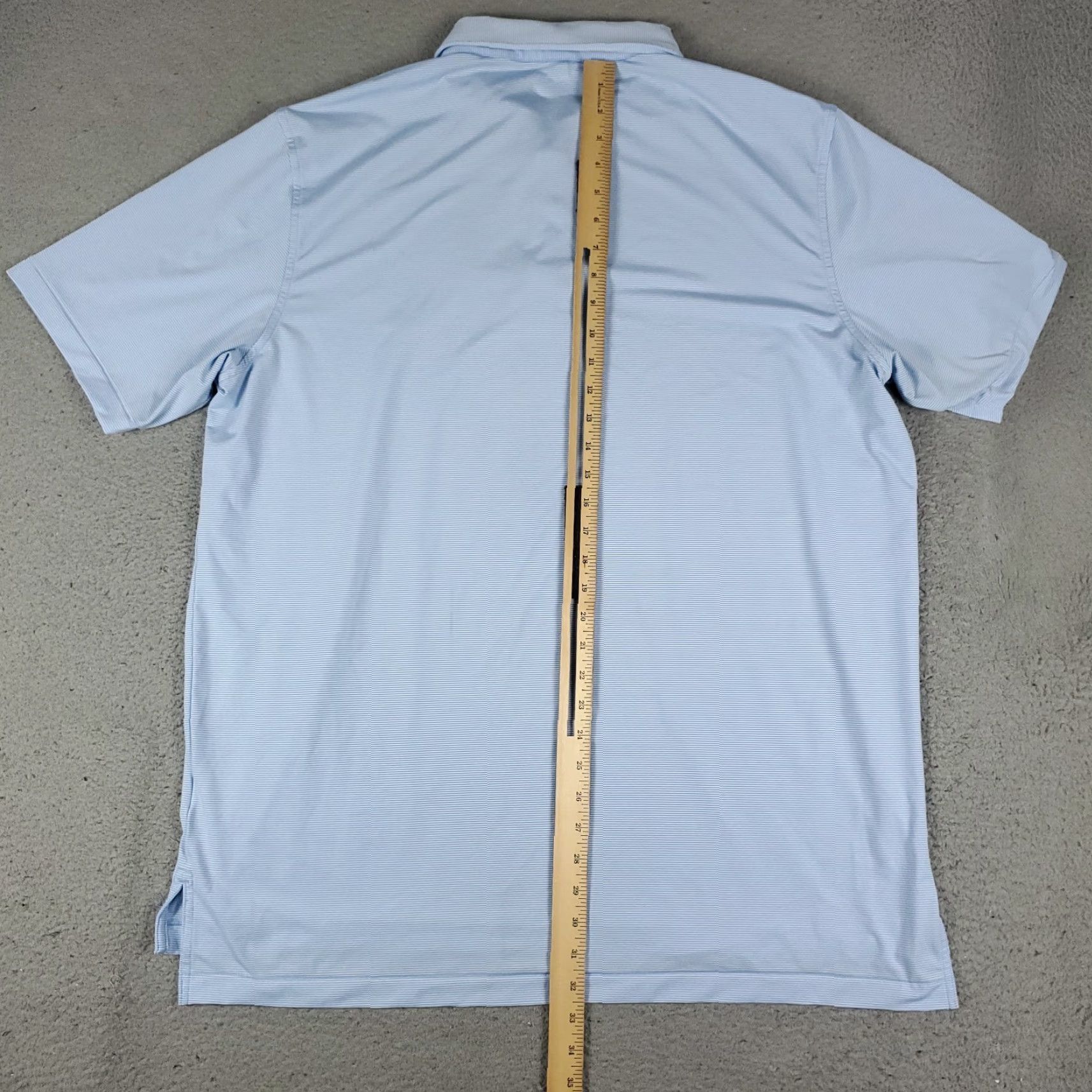 Peter Millar Peter Millar Polo Shirt Mens XL Light Blue Striped Golf Summer Comfort *STAINED* Size US XL / EU 56 / 4 - 7 Thumbnail