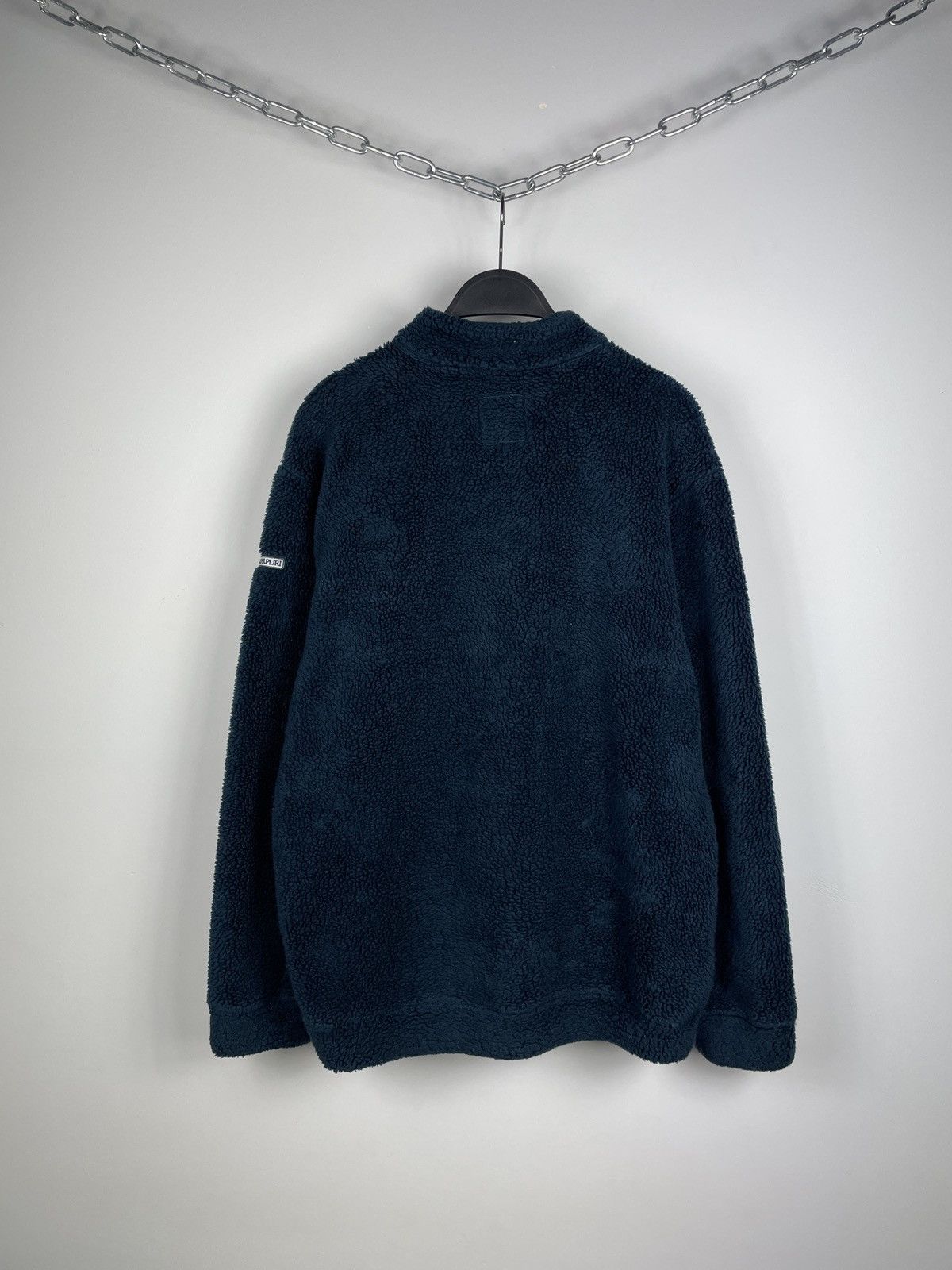 Napapijri Napapijri Fleece Sherpa Jacket 1/4 Zip Pullover Big Logo Size US L / EU 52-54 / 3 - 12 Thumbnail