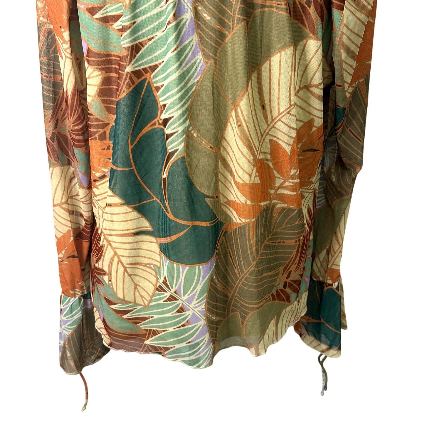 Other DR2 By Daniel Rainn Blouse Sheer Leaf Bell Sleeve Women's L Size L / US 10 / IT 46 - 8 Thumbnail