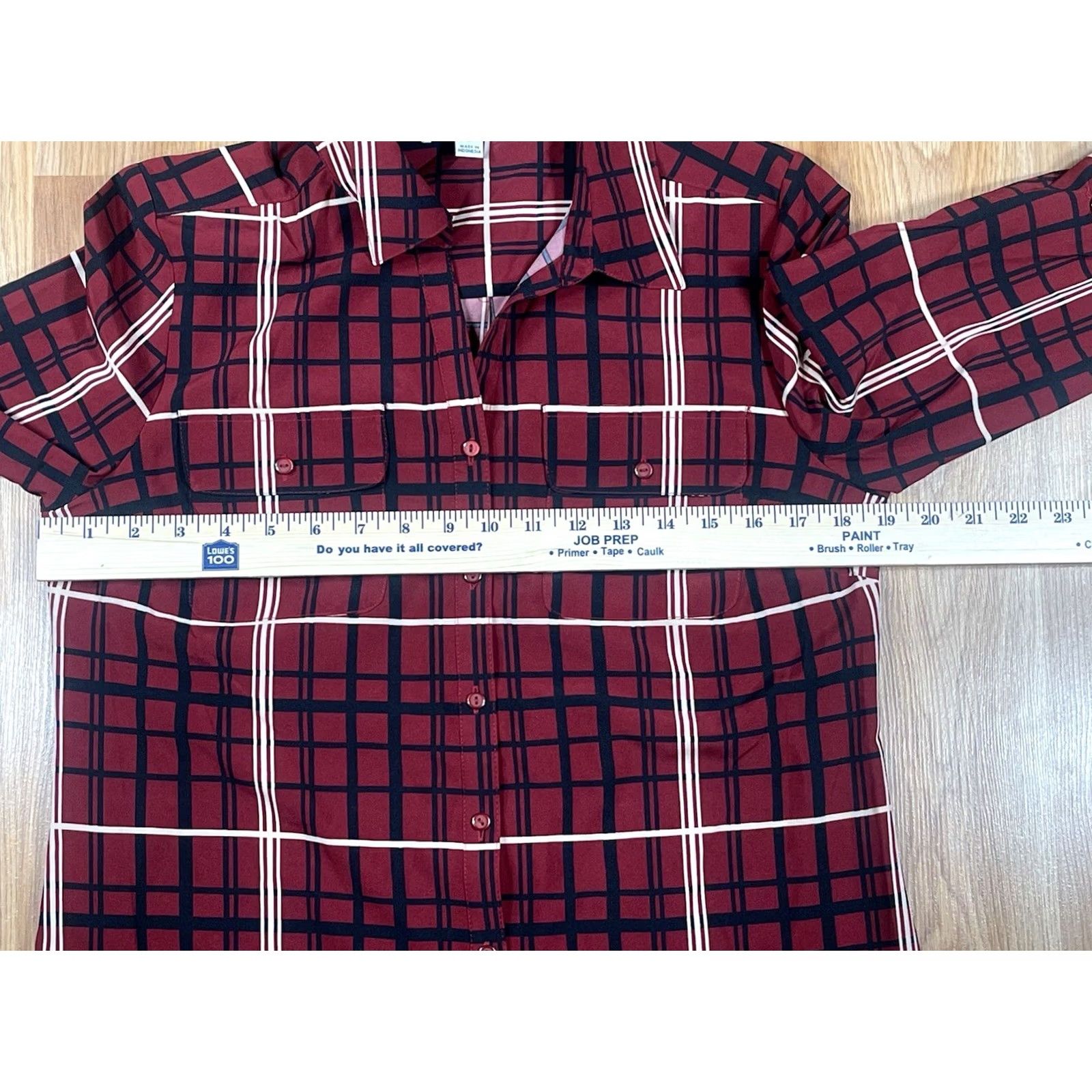 Vintage Studio Works Shirt Womens S Check Button Front Long Sleeve Collared Casual Red Size S / US 4 / IT 40 - 5 Thumbnail