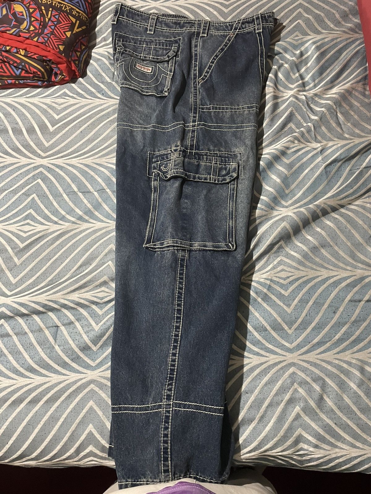 True Religion Baggy True Religion Cargo Jeans Size US 36 / EU 52 - 3 Thumbnail