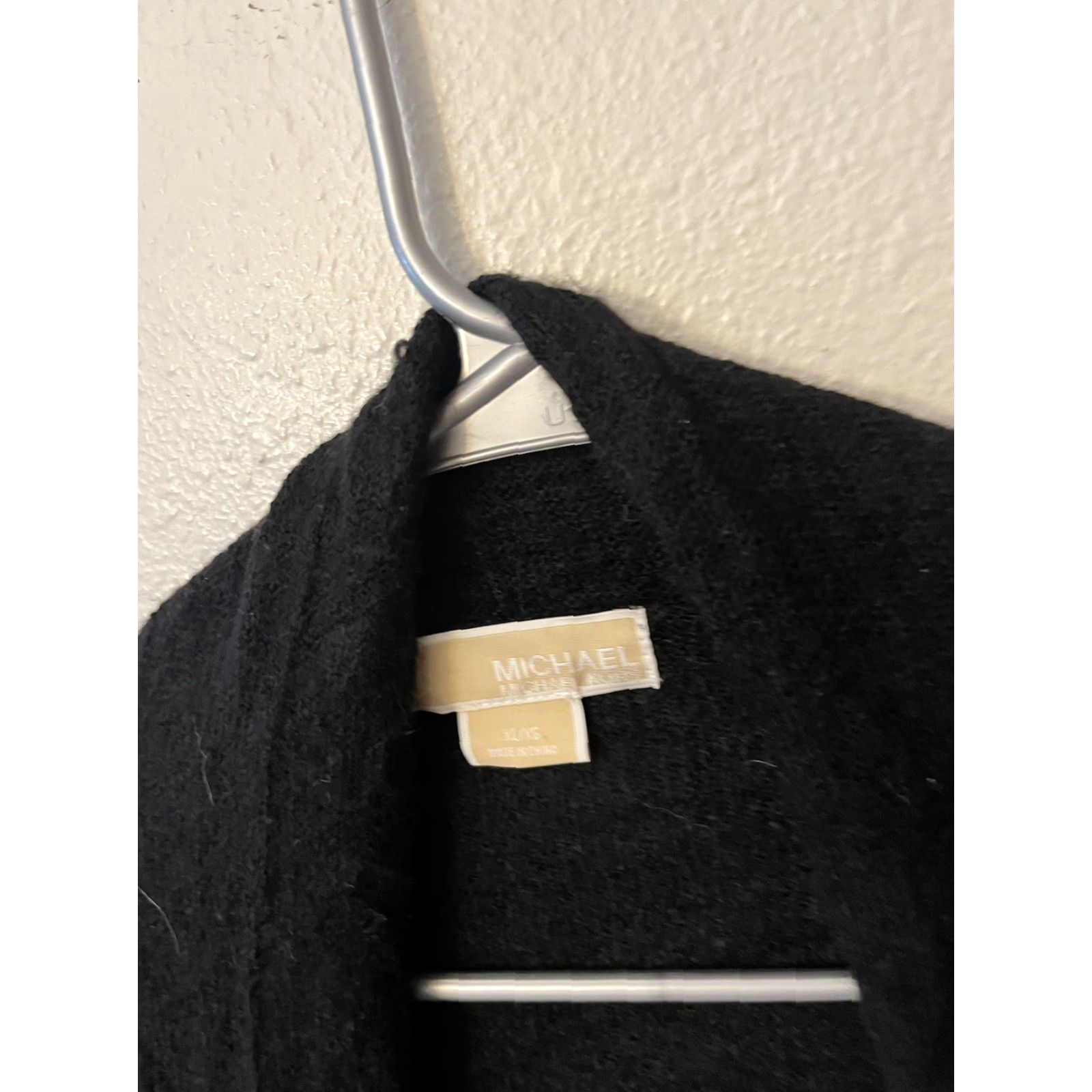 Michael Kors Michael Kors Women Cardigan Open Black XL Sweater Acrylic Blend Size XL / US 12-14 / IT 48-50 - 2 Thumbnail