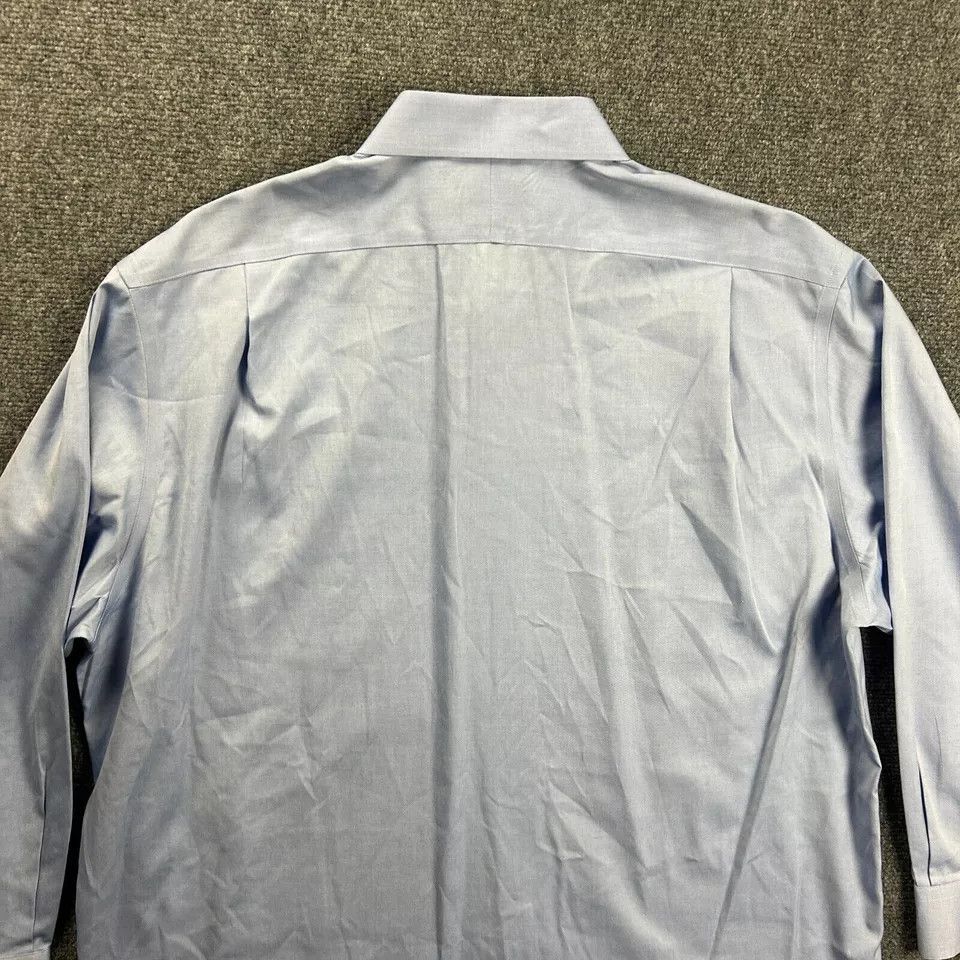 Jos. A. Bank Jos A Bank Shirt Mens 17.5 34 Blue Traveler Button Up Cotton Size US XL / EU 56 / 4 - 4 Thumbnail