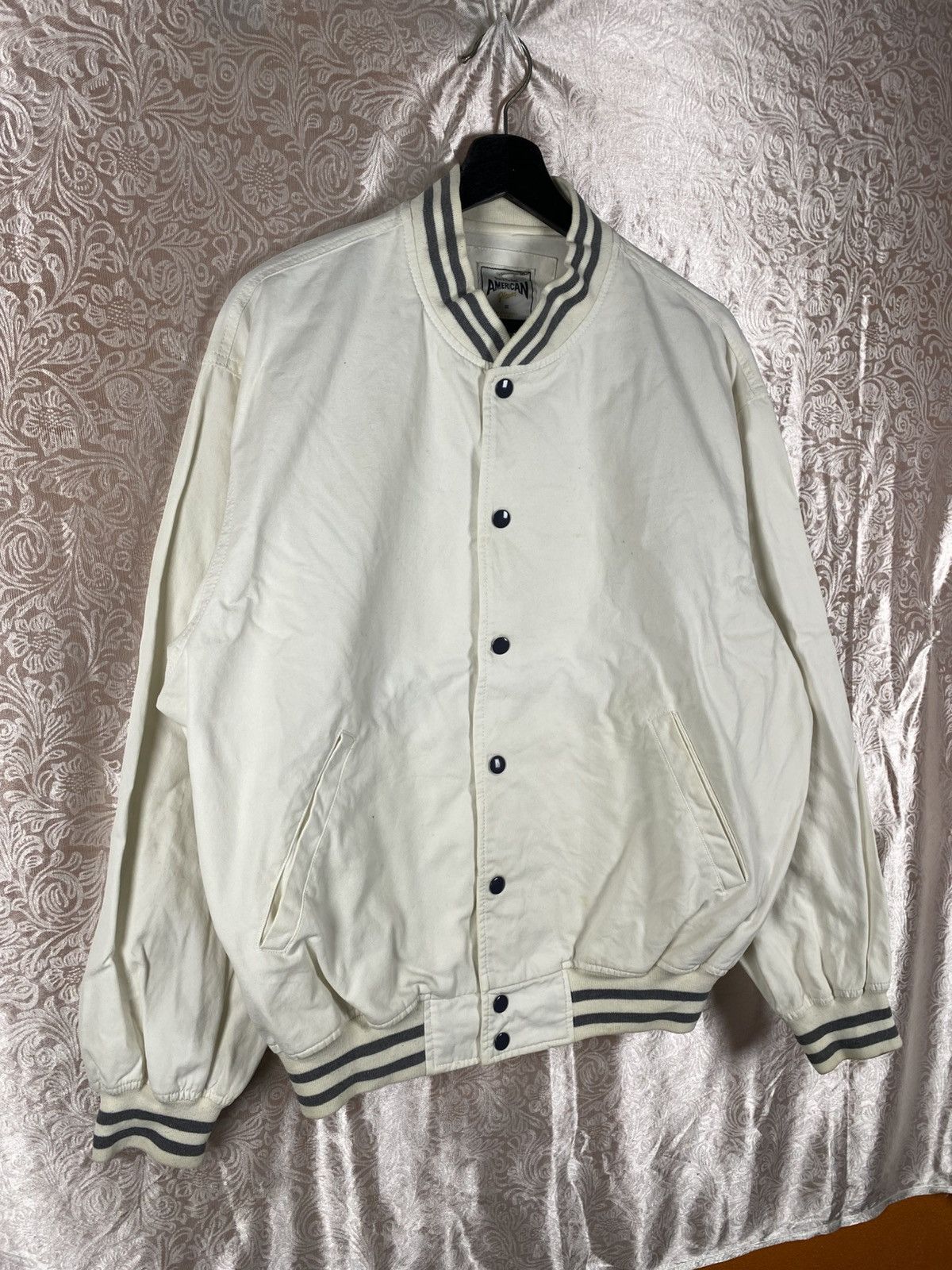Vintage Vintage Varsity “SCENE” Embroidery Snap Button Retro Bomber Size US L / EU 52-54 / 3 - 5 Thumbnail
