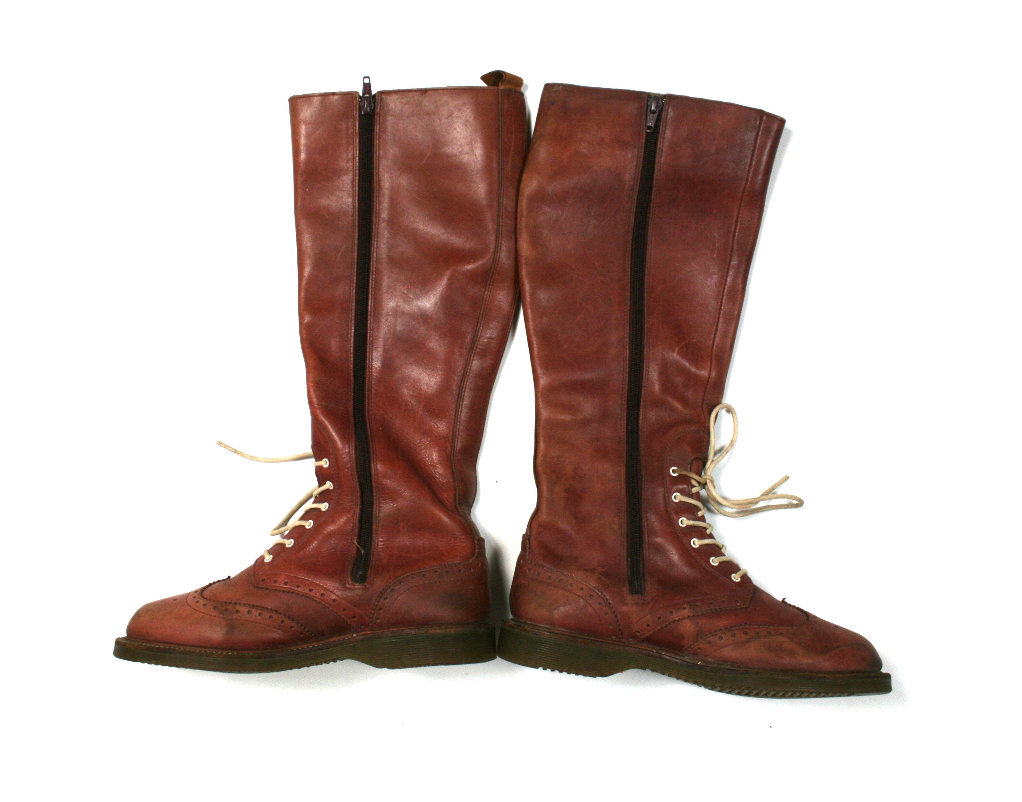 Dr. Martens Moya Leather High Knee Boots Size US 7.5 / IT 37.5 - 2 Thumbnail