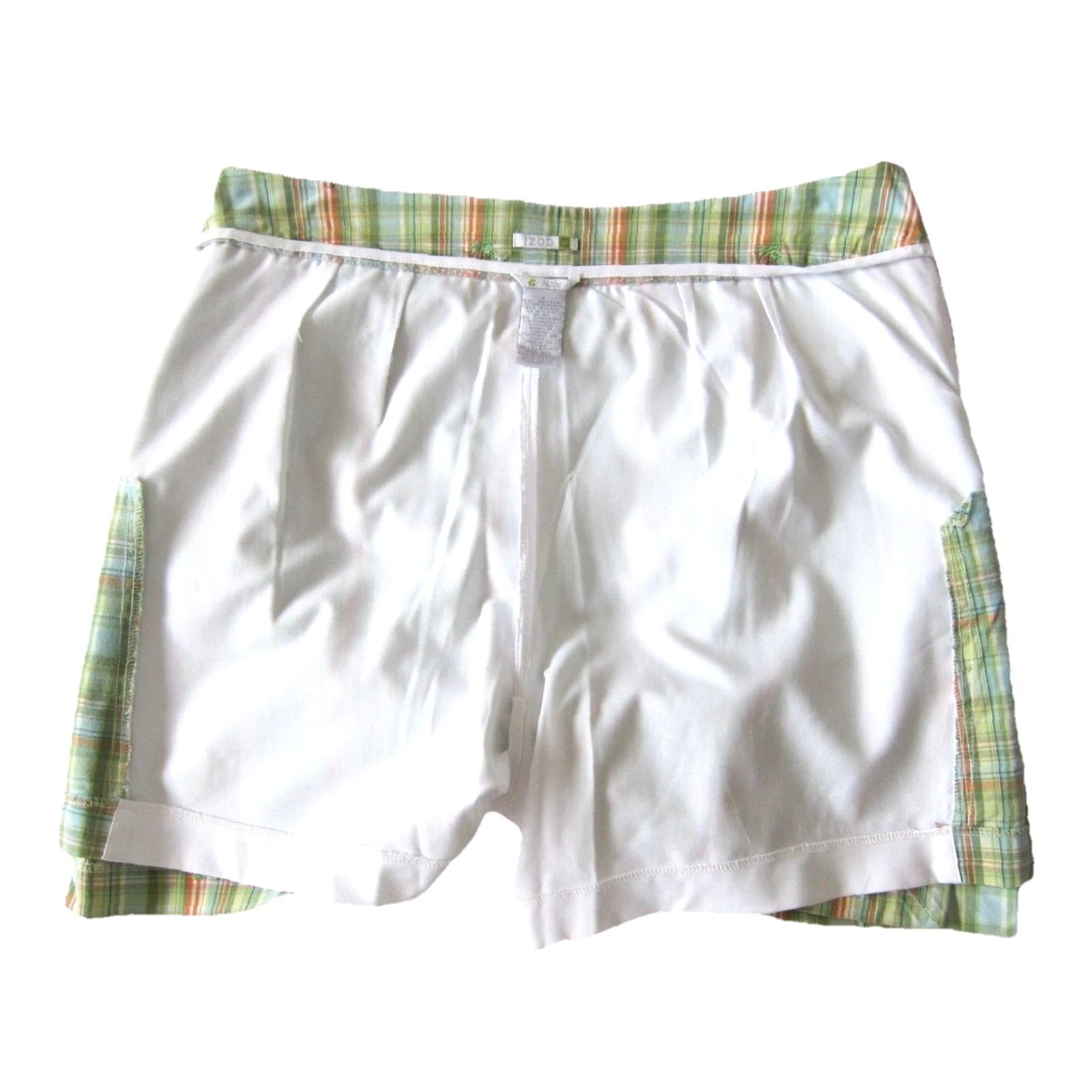 Izod IZOD Flex Cotton Stretch Green Orange Plaid Palm Tree Pocket Shorts Skort Size 8 Size 30" / US 8 / IT 44 - 5 Thumbnail