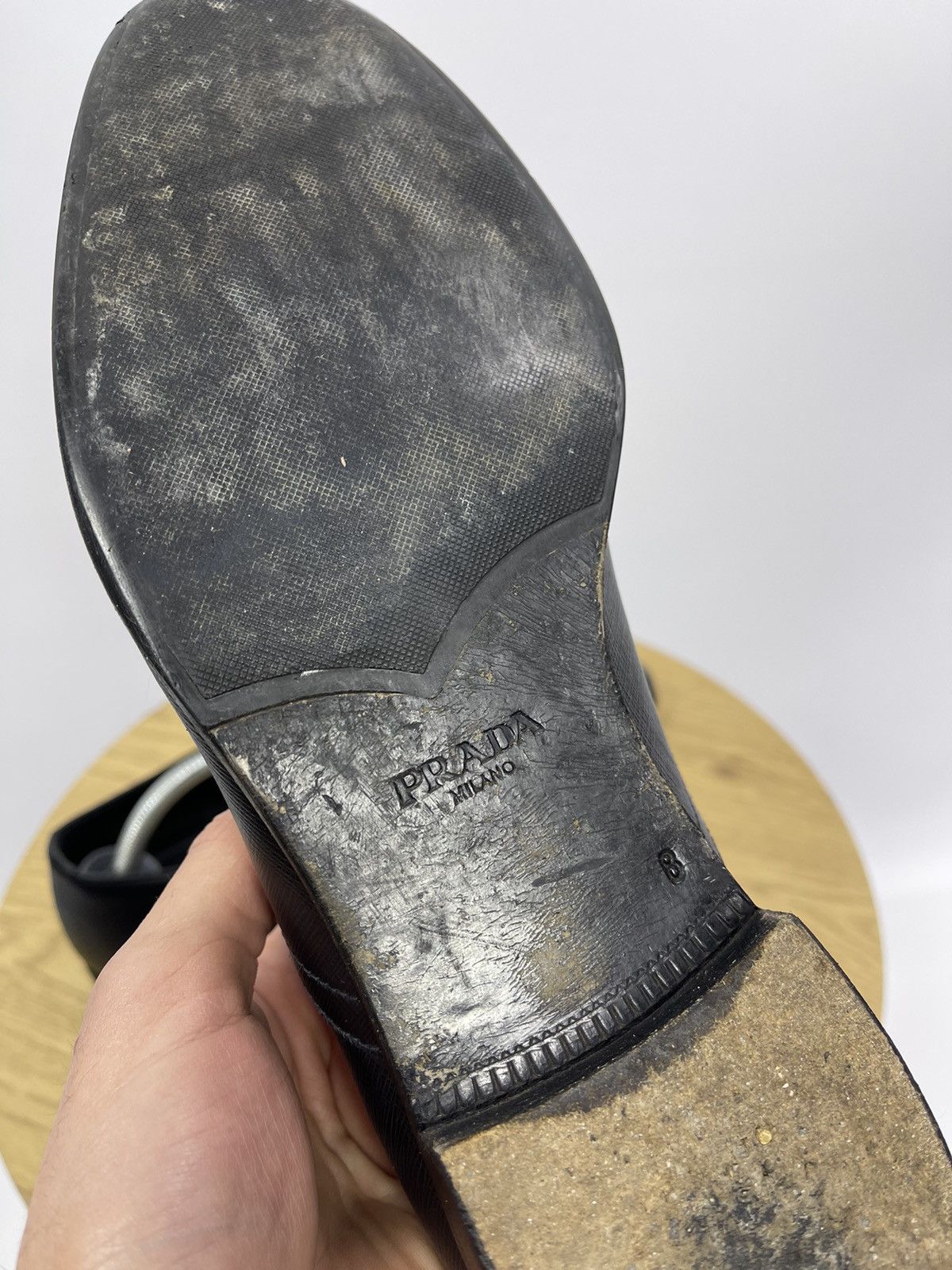 Prada Prada Men's 2EC031 Saffiano Leather Business Shoes Size 8 US Size US 8 / EU 41 - 8 Thumbnail