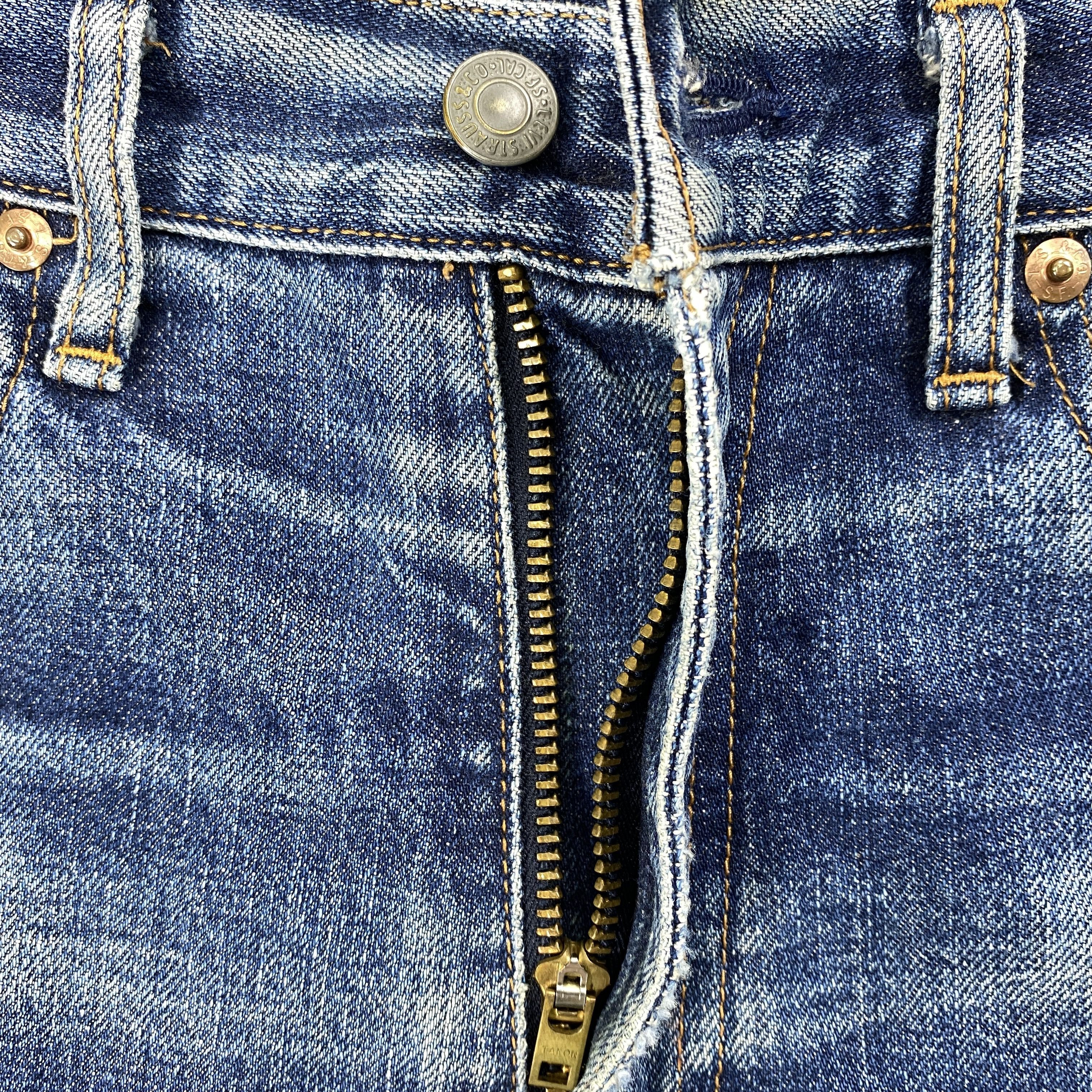 Levi's Redline Vintage Levi's Big E Jeans 502xx 29x10 Denim -JN1341 Size US 29 - 4 Thumbnail