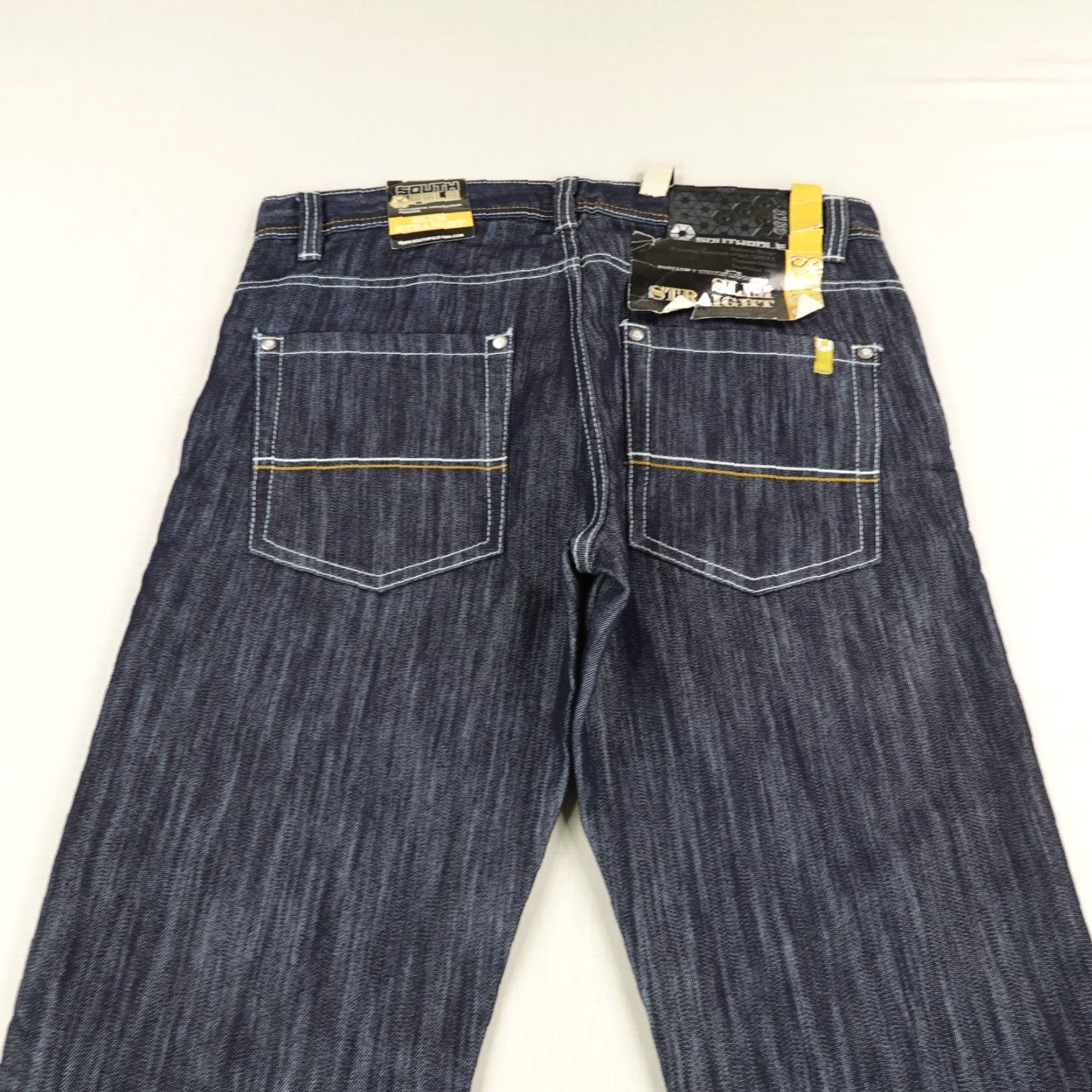 Southpole Vintage Southpole Jeans Mens 34 Black Denim Slim Straight Loose Deadstock Y2K Size US 35 - 5 Thumbnail